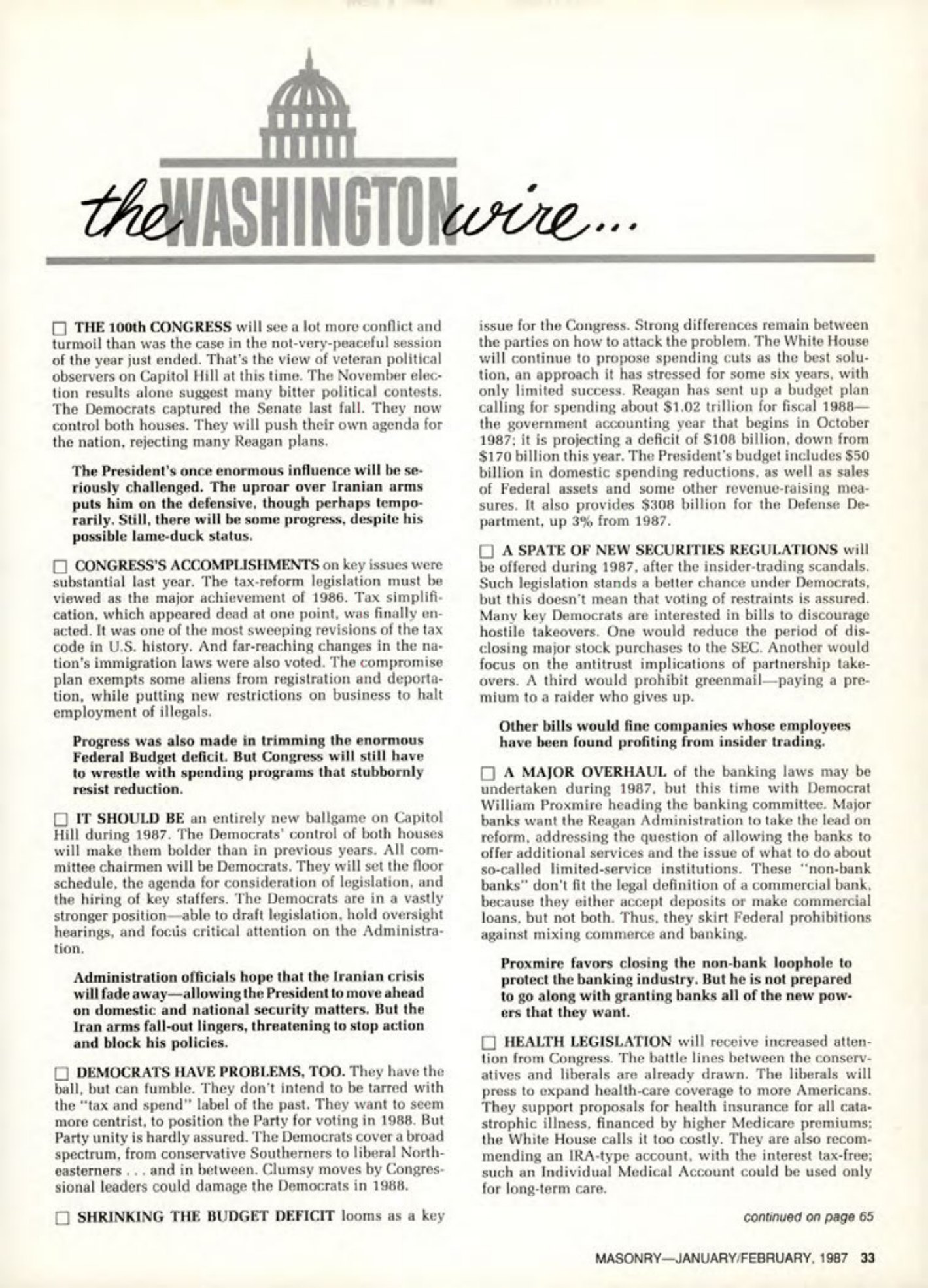 Masonry Magazine February 1987 Page. 33
