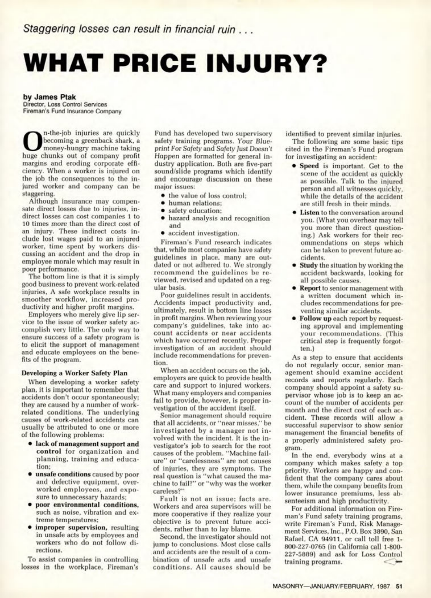 Masonry Magazine February 1987 Page. 51