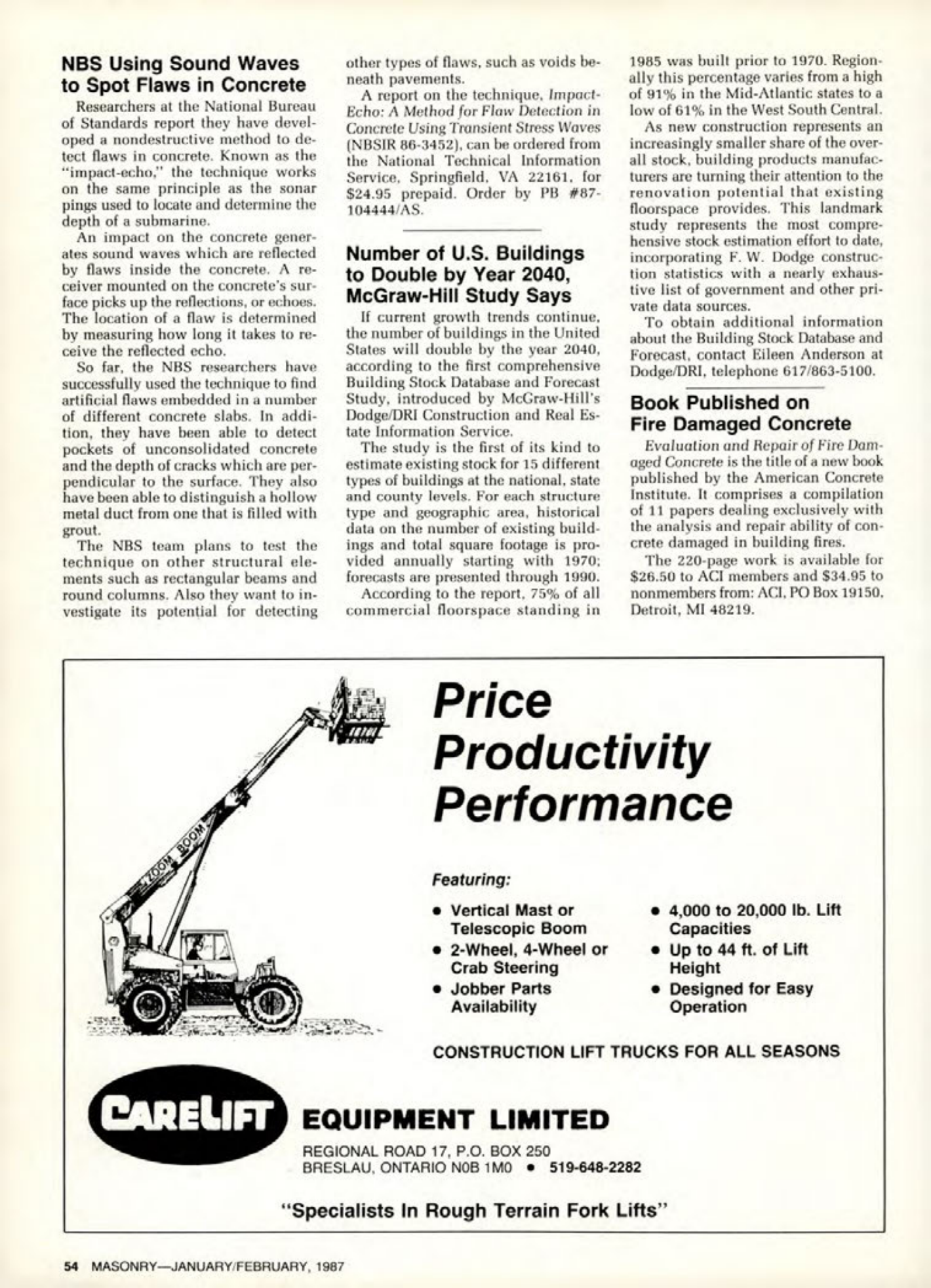 Masonry Magazine February 1987 Page. 54