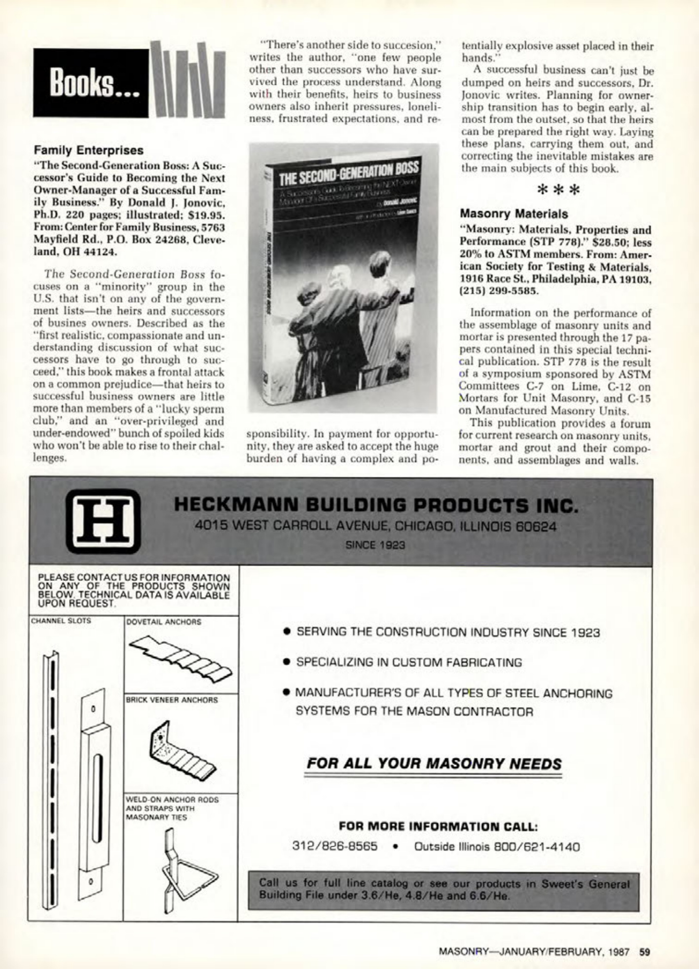 Masonry Magazine February 1987 Page. 59
