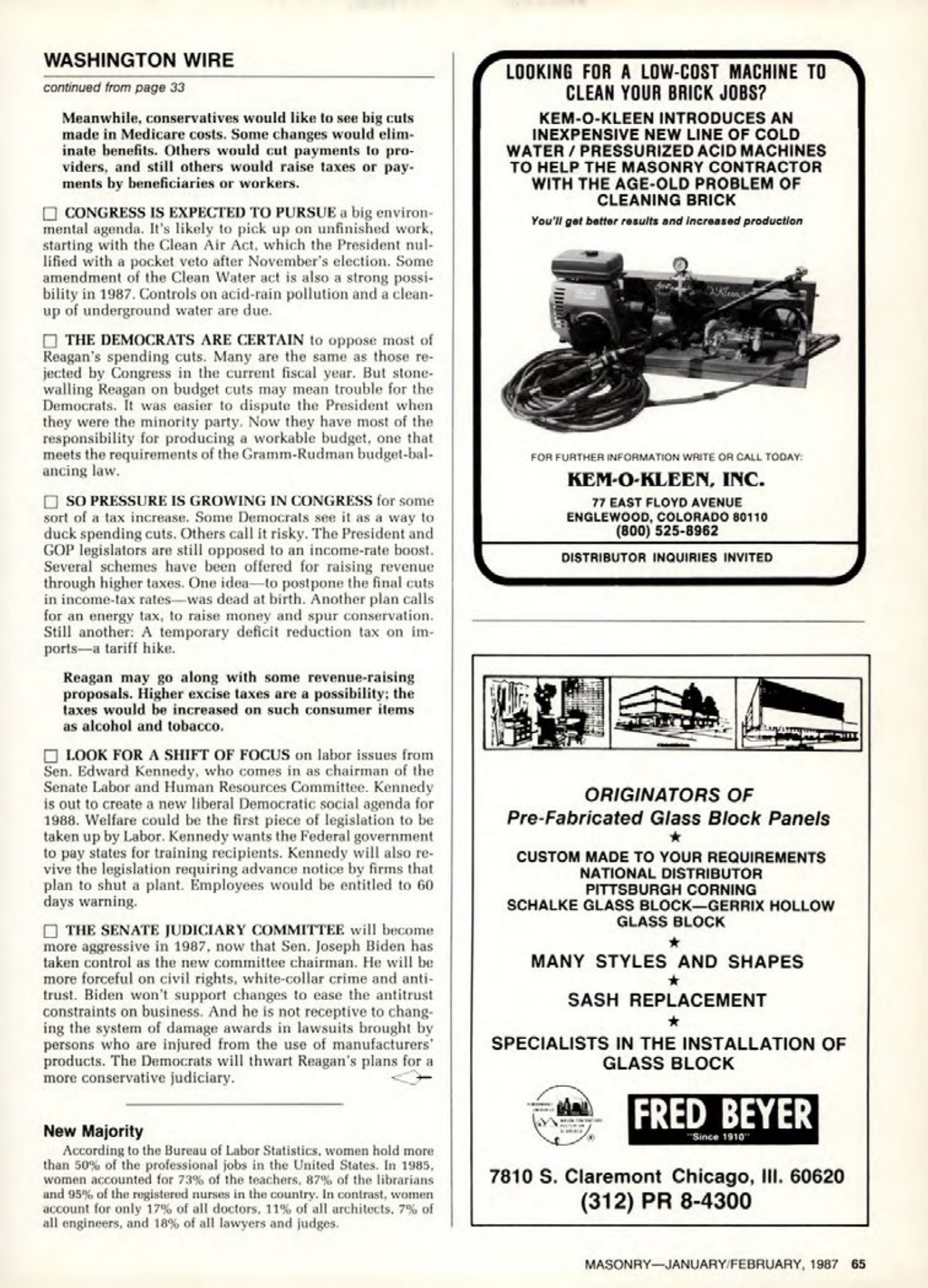 Masonry Magazine February 1987 Page. 65