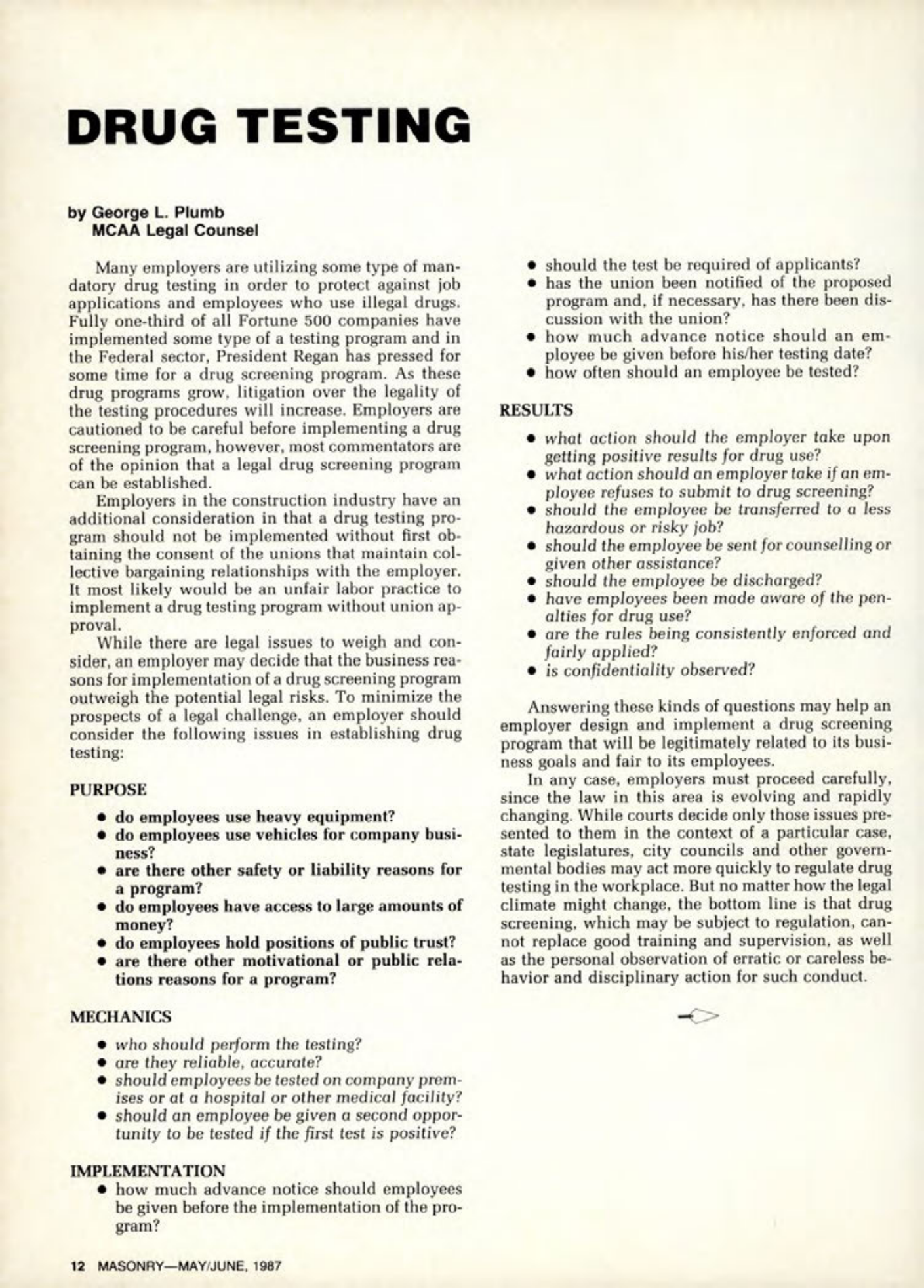 Masonry Magazine June 1987 Page. 12