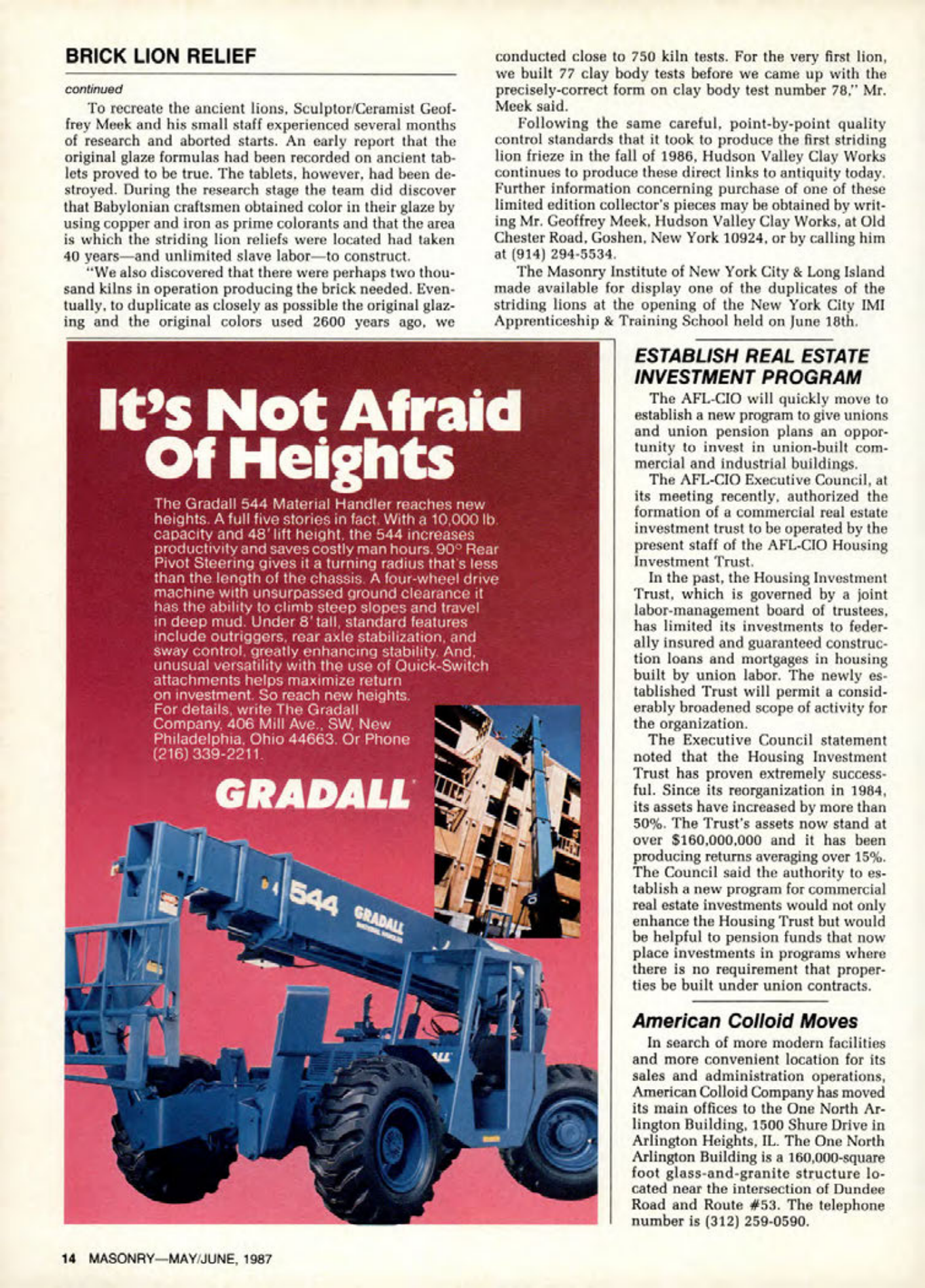 Masonry Magazine June 1987 Page. 14