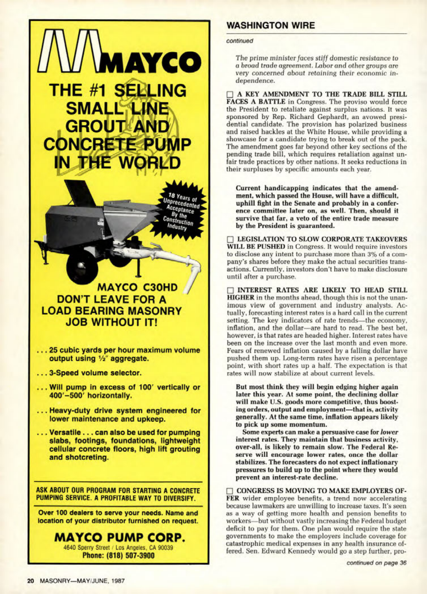 Masonry Magazine June 1987 Page. 20