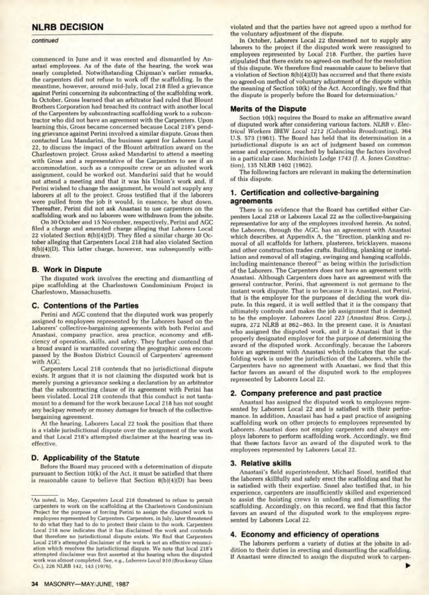 Masonry Magazine June 1987 Page. 34