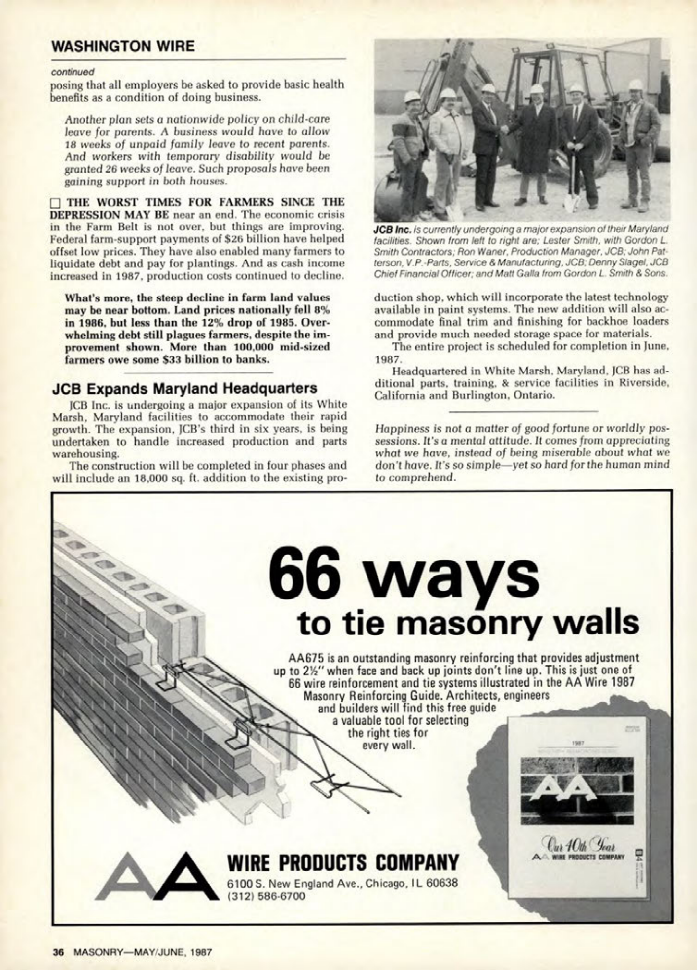 Masonry Magazine June 1987 Page. 36