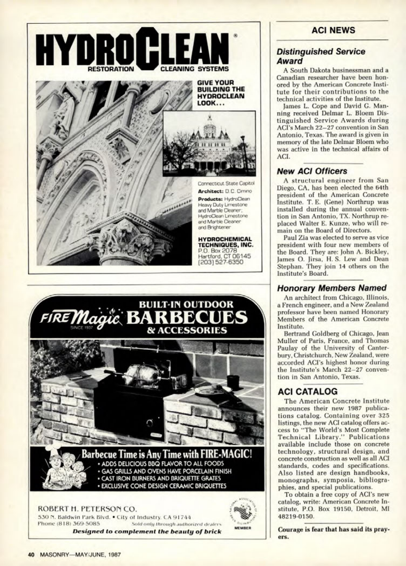 Masonry Magazine June 1987 Page. 40