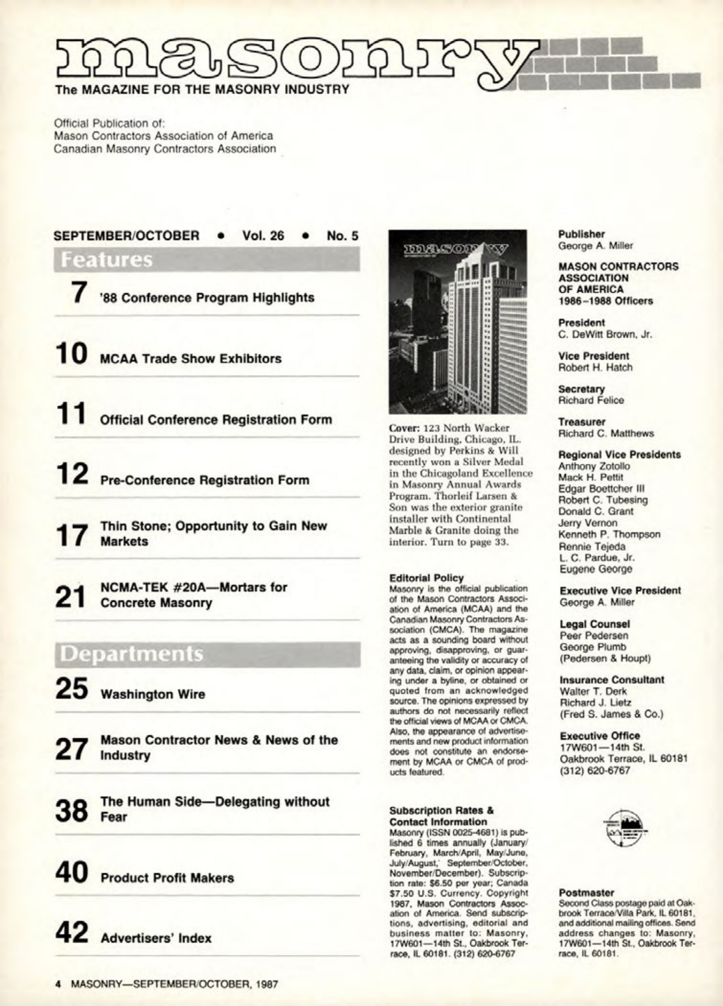 Masonry Magazine October 1987 Page. 4