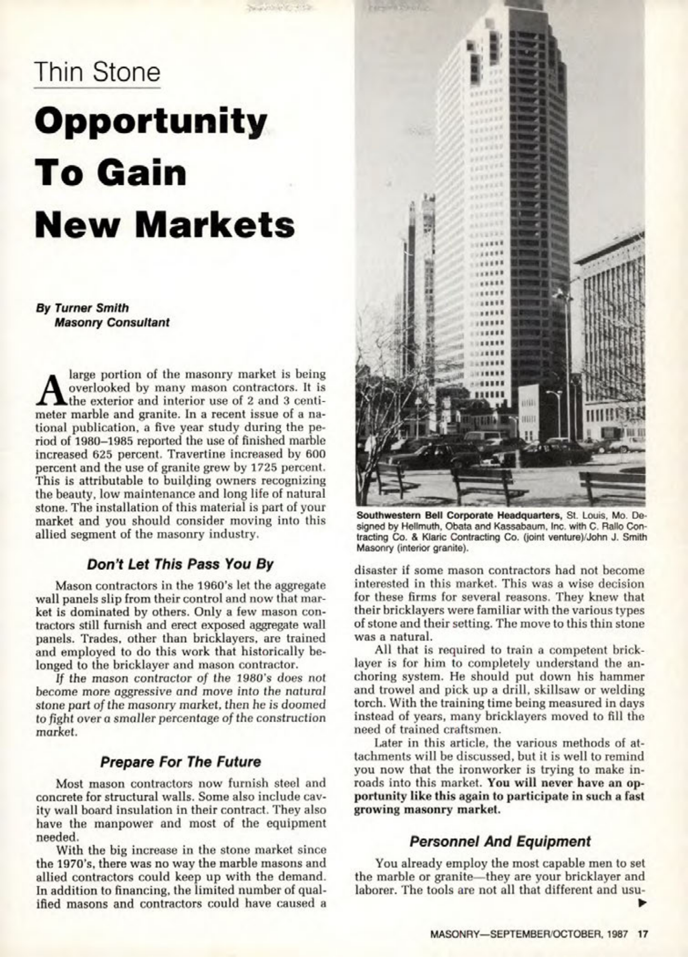 Masonry Magazine October 1987 Page. 17
