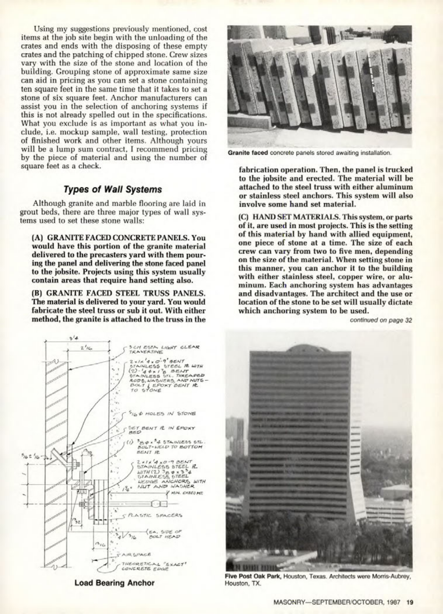 Masonry Magazine October 1987 Page. 19