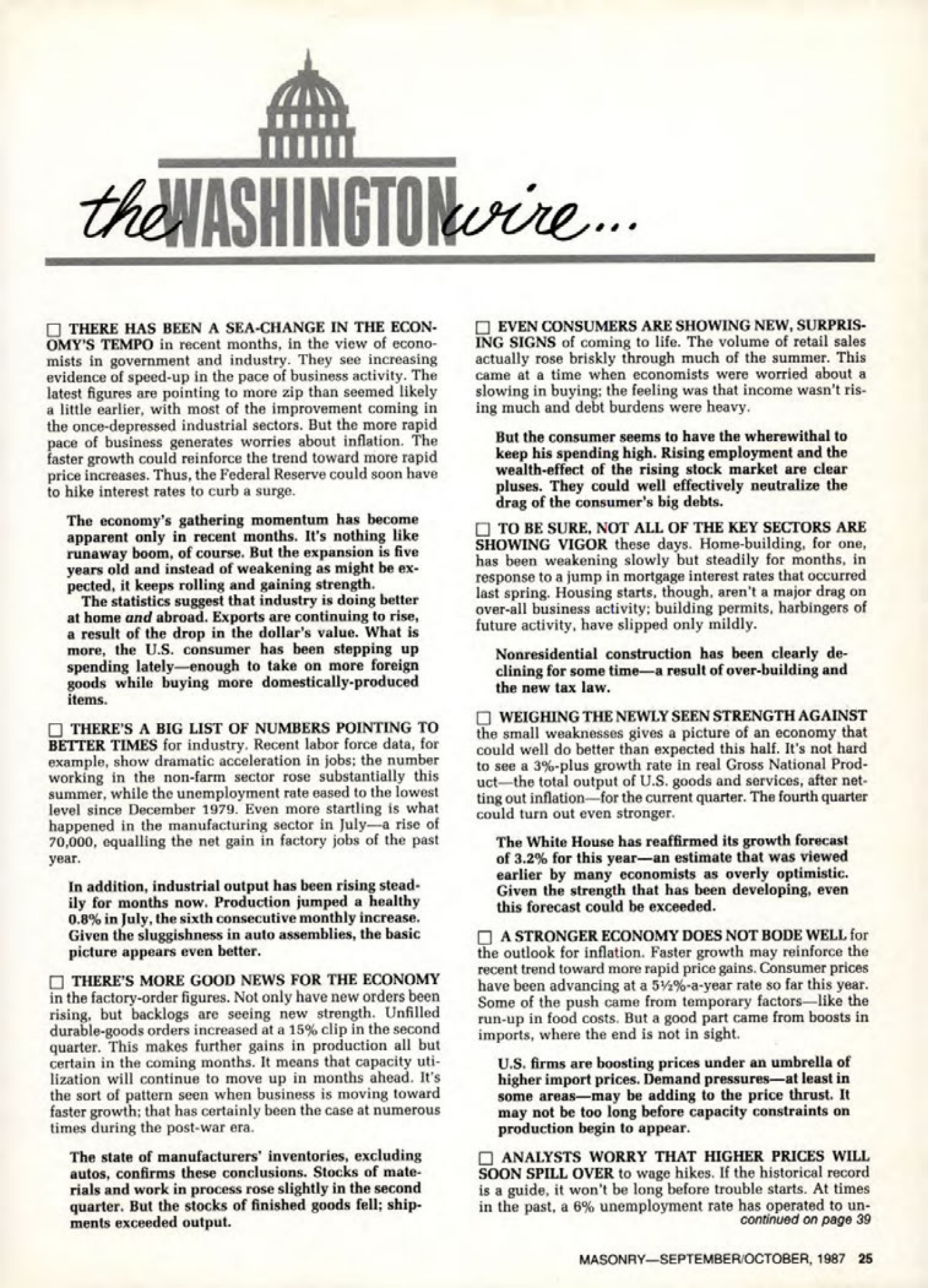 Masonry Magazine October 1987 Page. 25