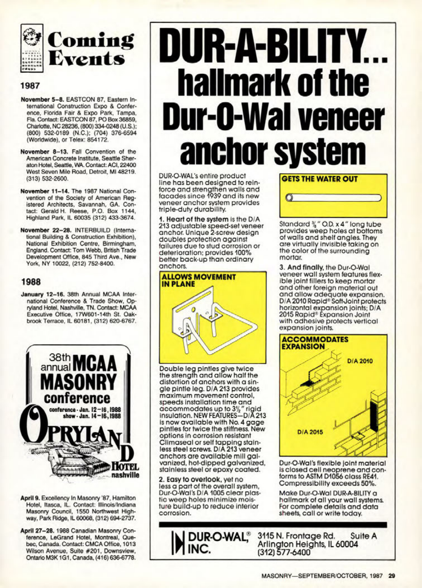 Masonry Magazine October 1987 Page. 29