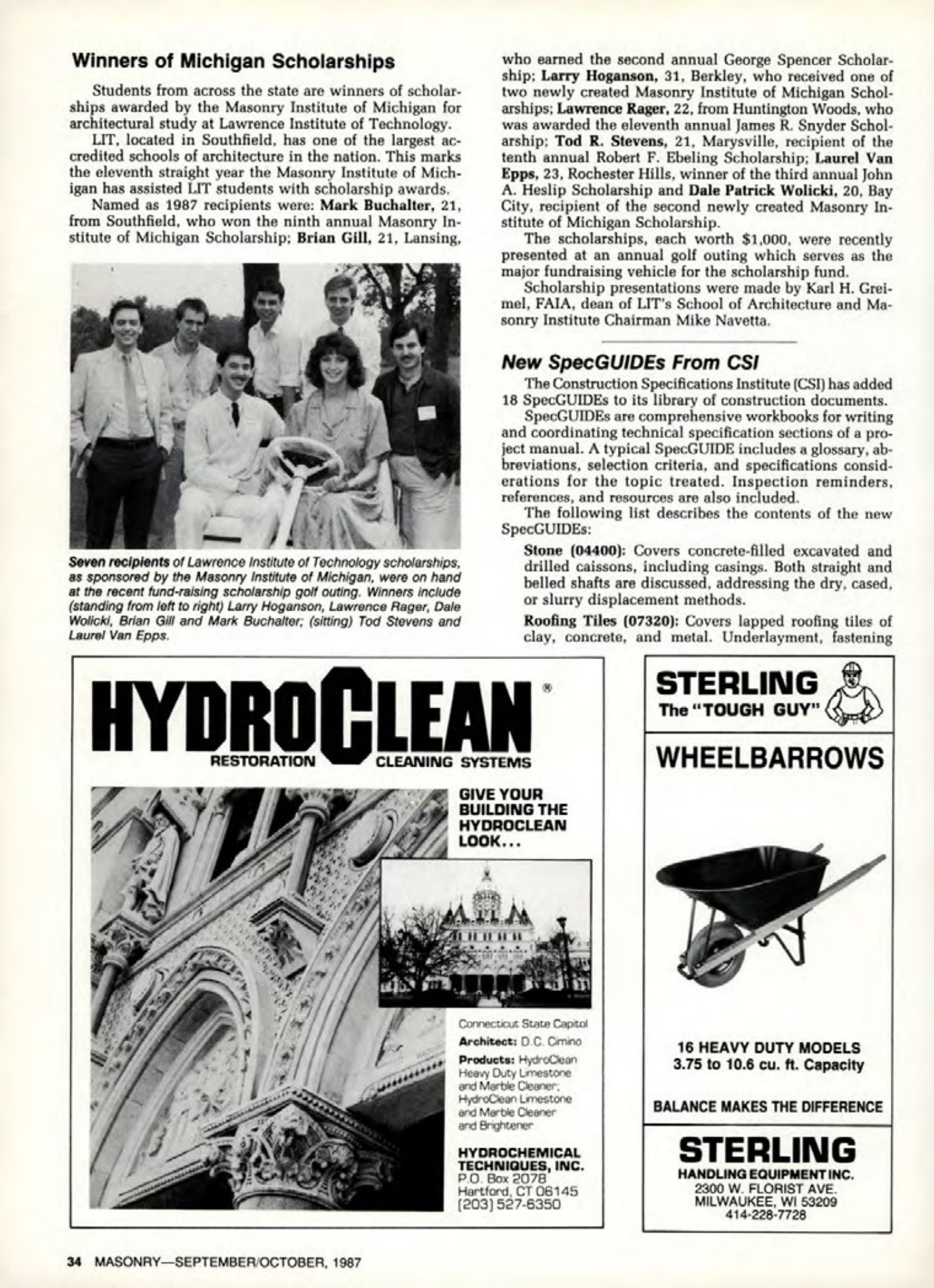Masonry Magazine October 1987 Page. 34