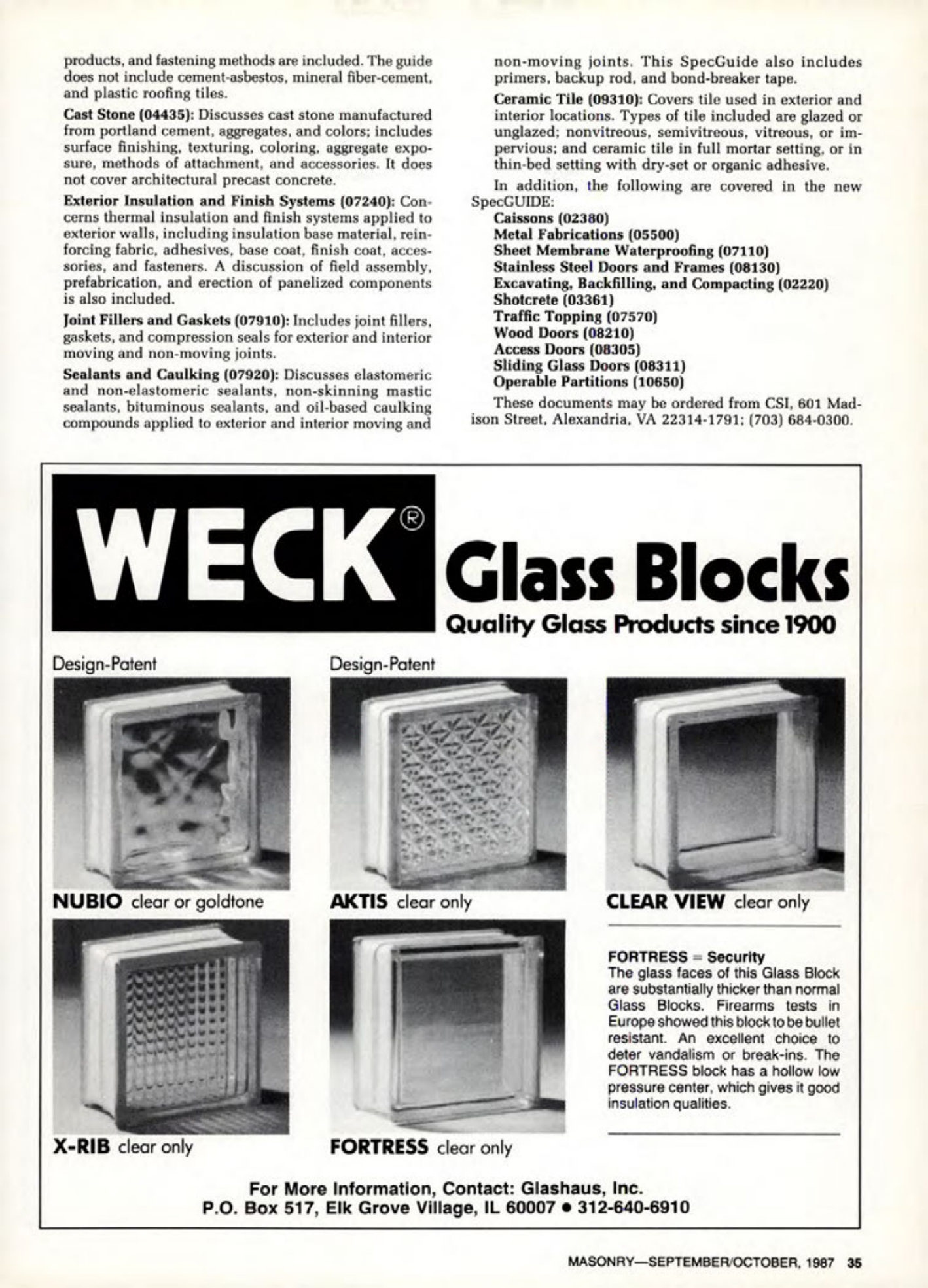 Masonry Magazine October 1987 Page. 35