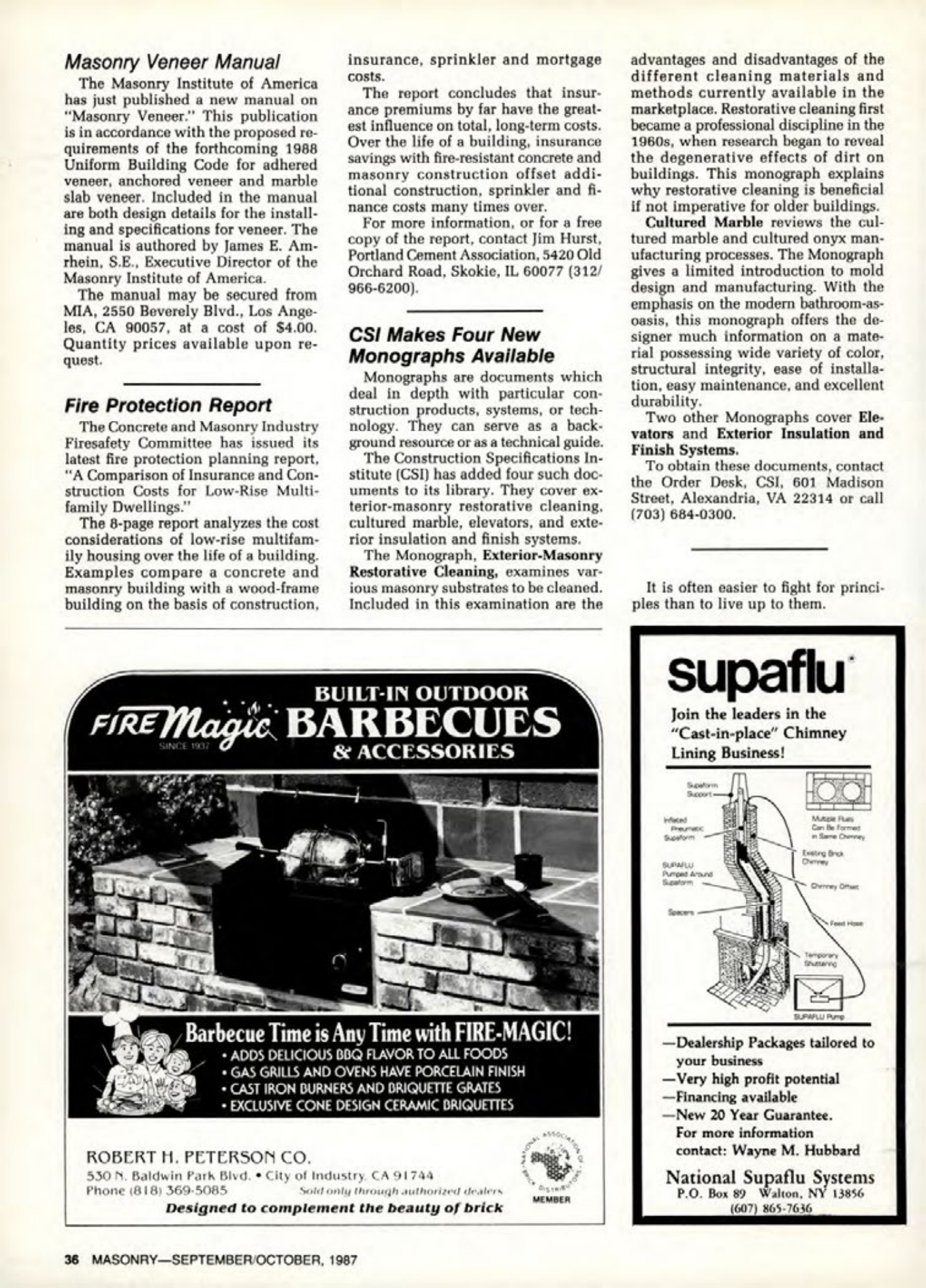 Masonry Magazine October 1987 Page. 36