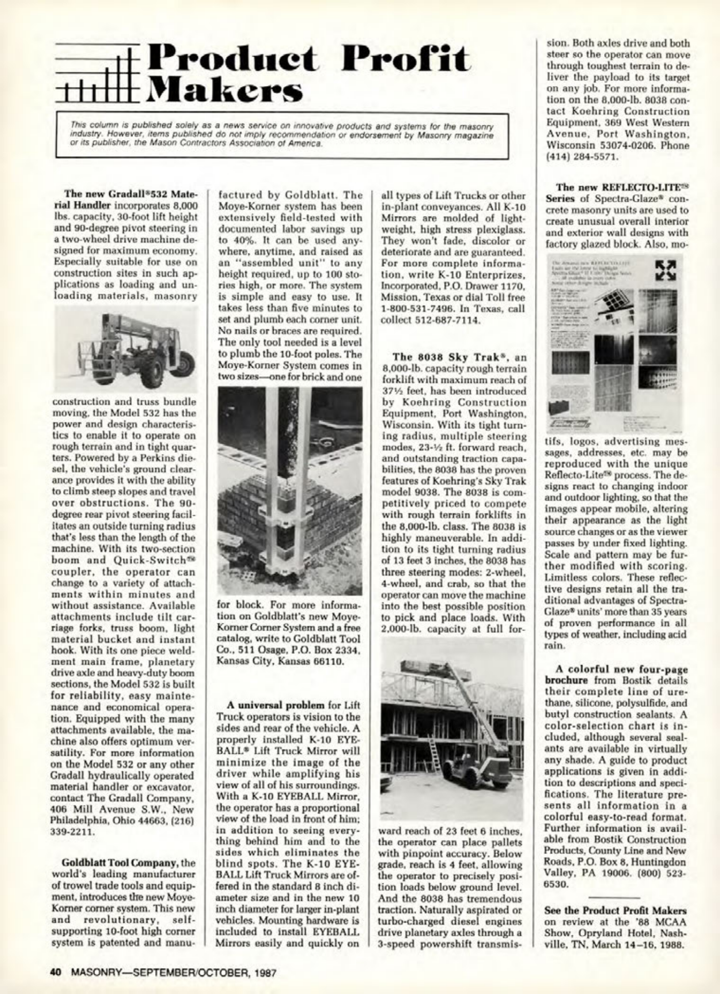 Masonry Magazine October 1987 Page. 40