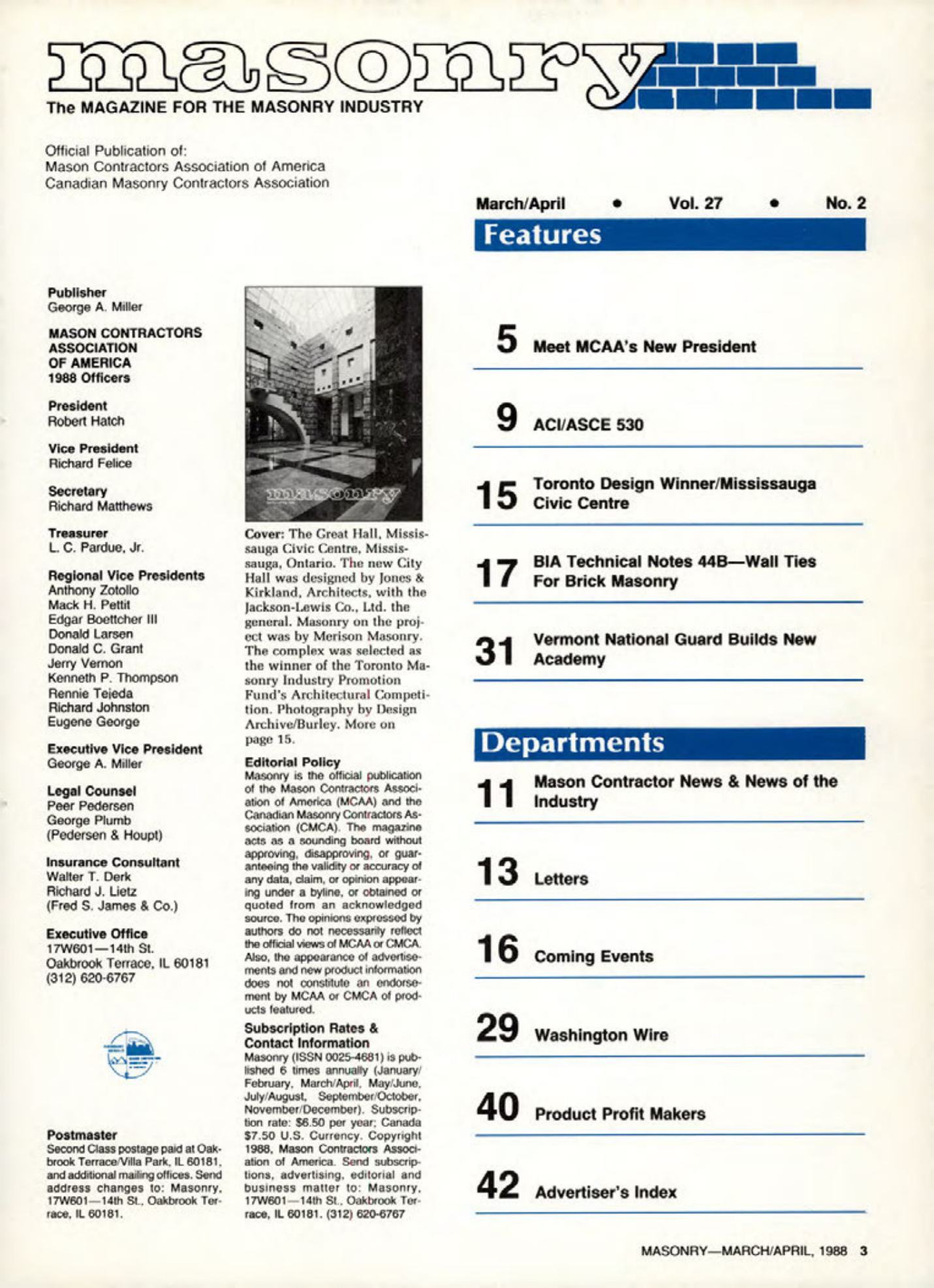 Masonry Magazine April 1988 Page. 3