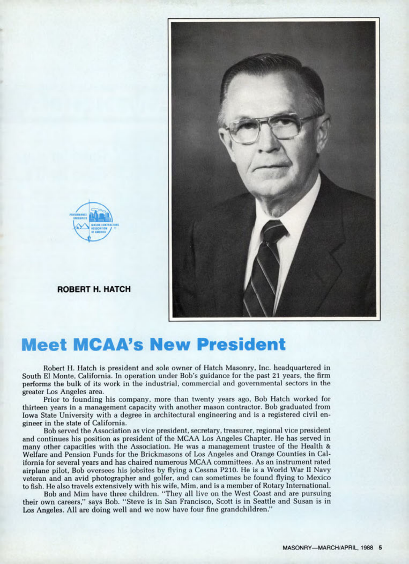Masonry Magazine April 1988 Page. 5