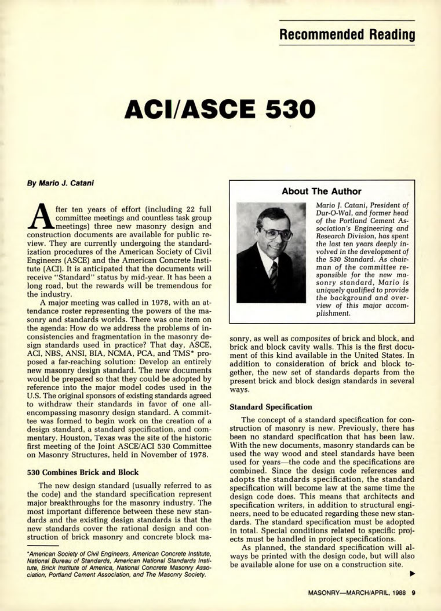 Masonry Magazine April 1988 Page. 9