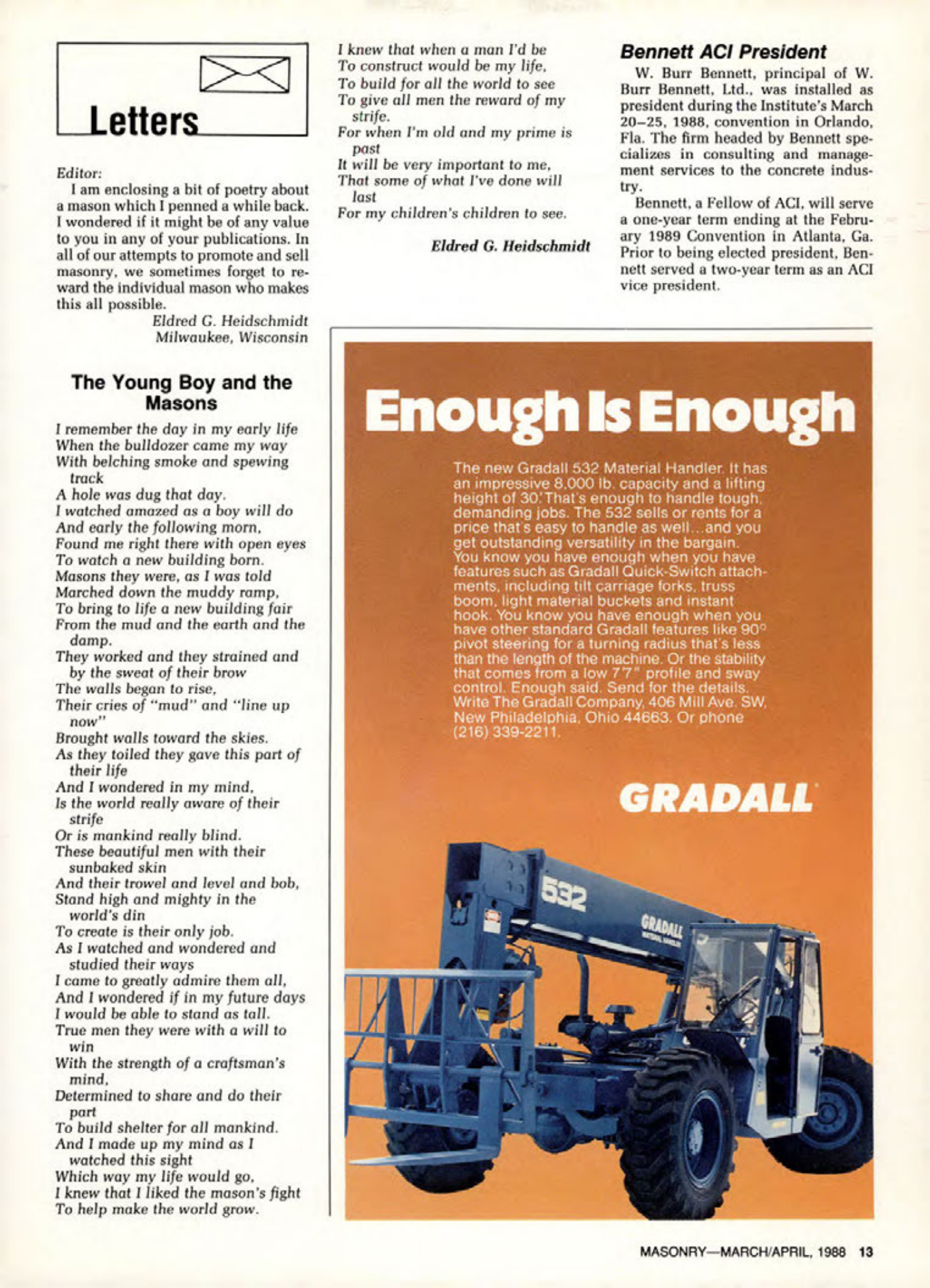 Masonry Magazine April 1988 Page. 13