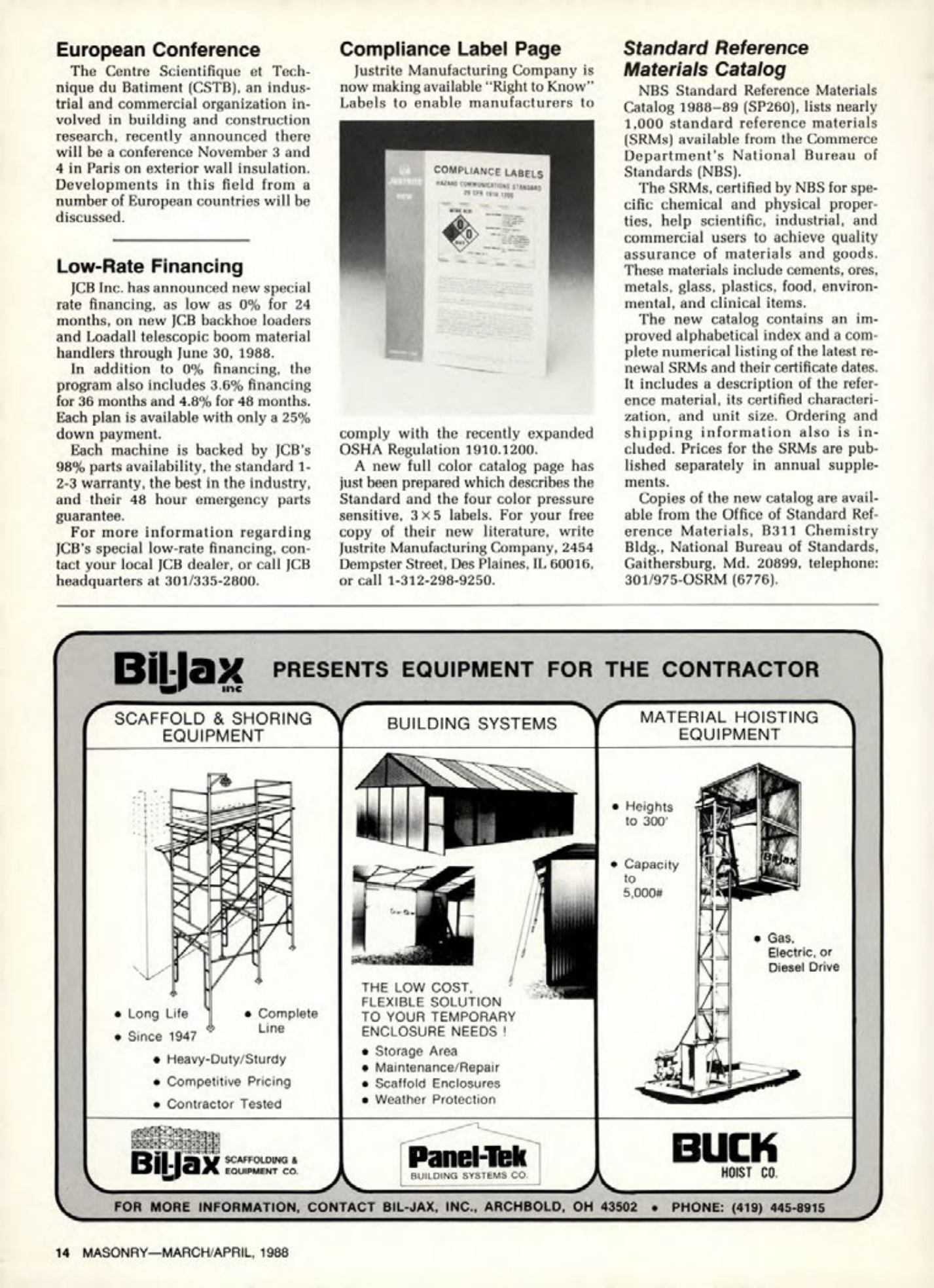 Masonry Magazine April 1988 Page. 14
