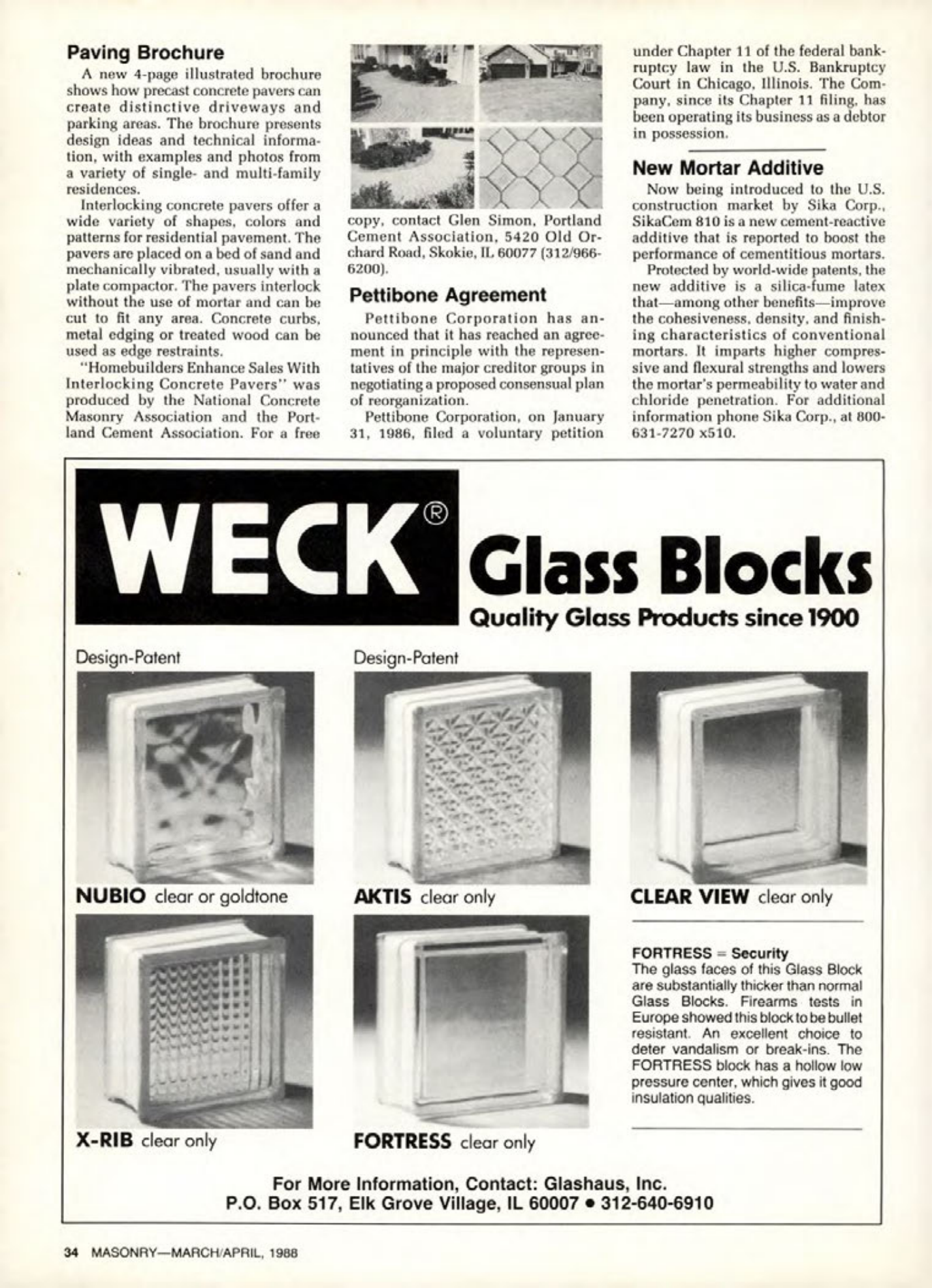 Masonry Magazine April 1988 Page. 34
