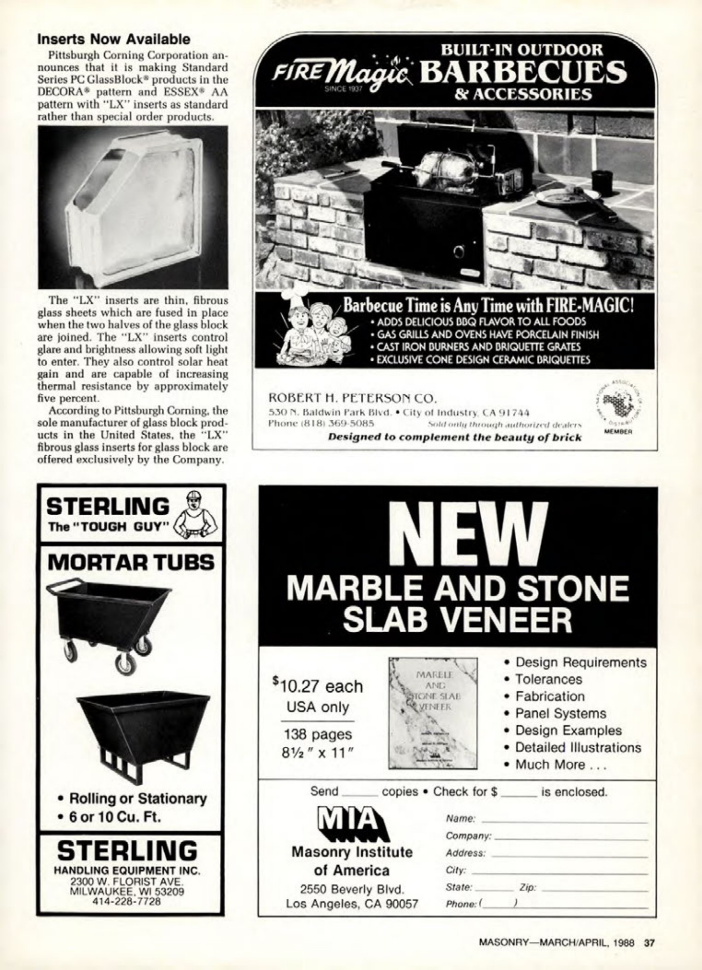 Masonry Magazine April 1988 Page. 37