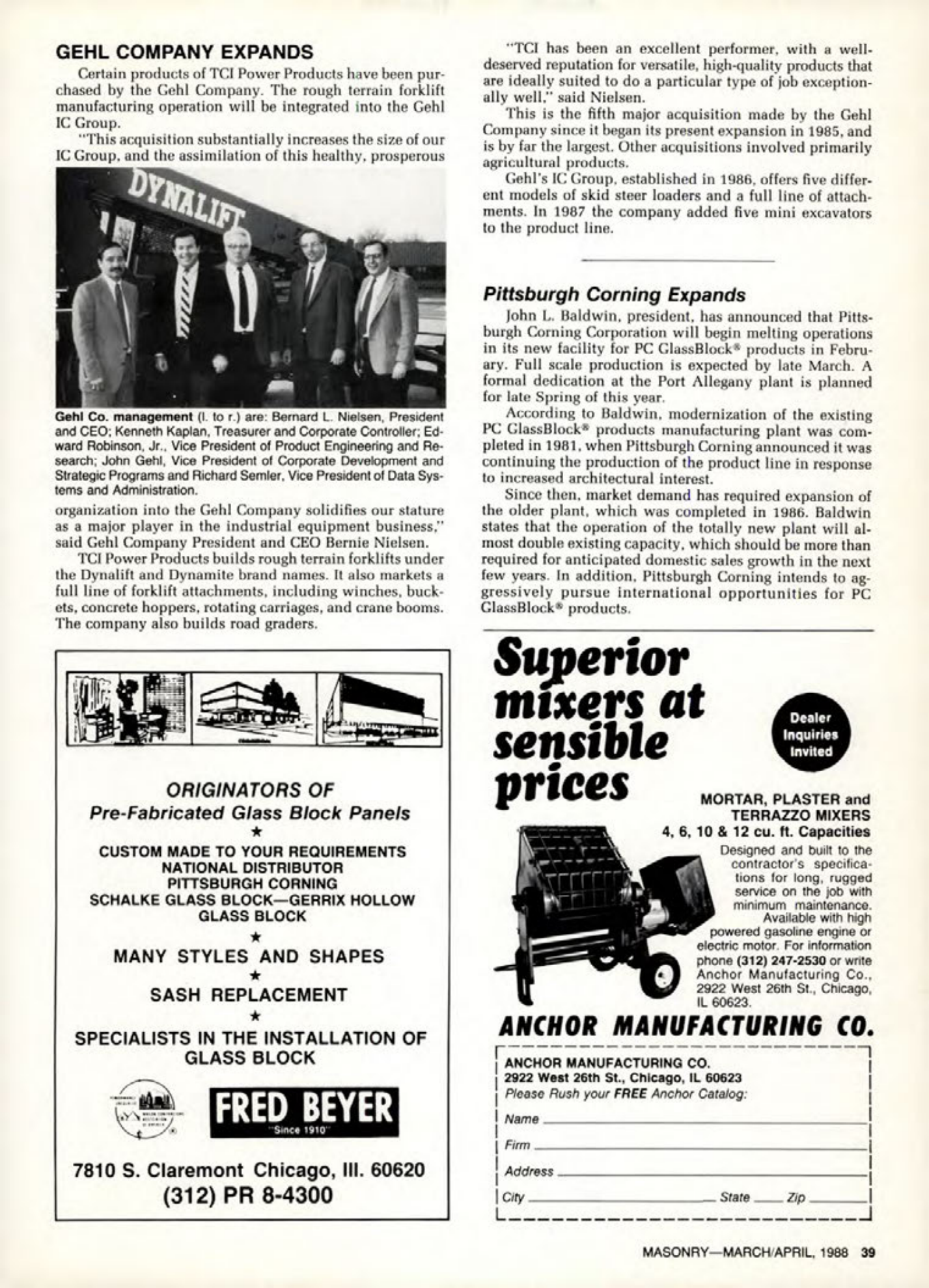 Masonry Magazine April 1988 Page. 39