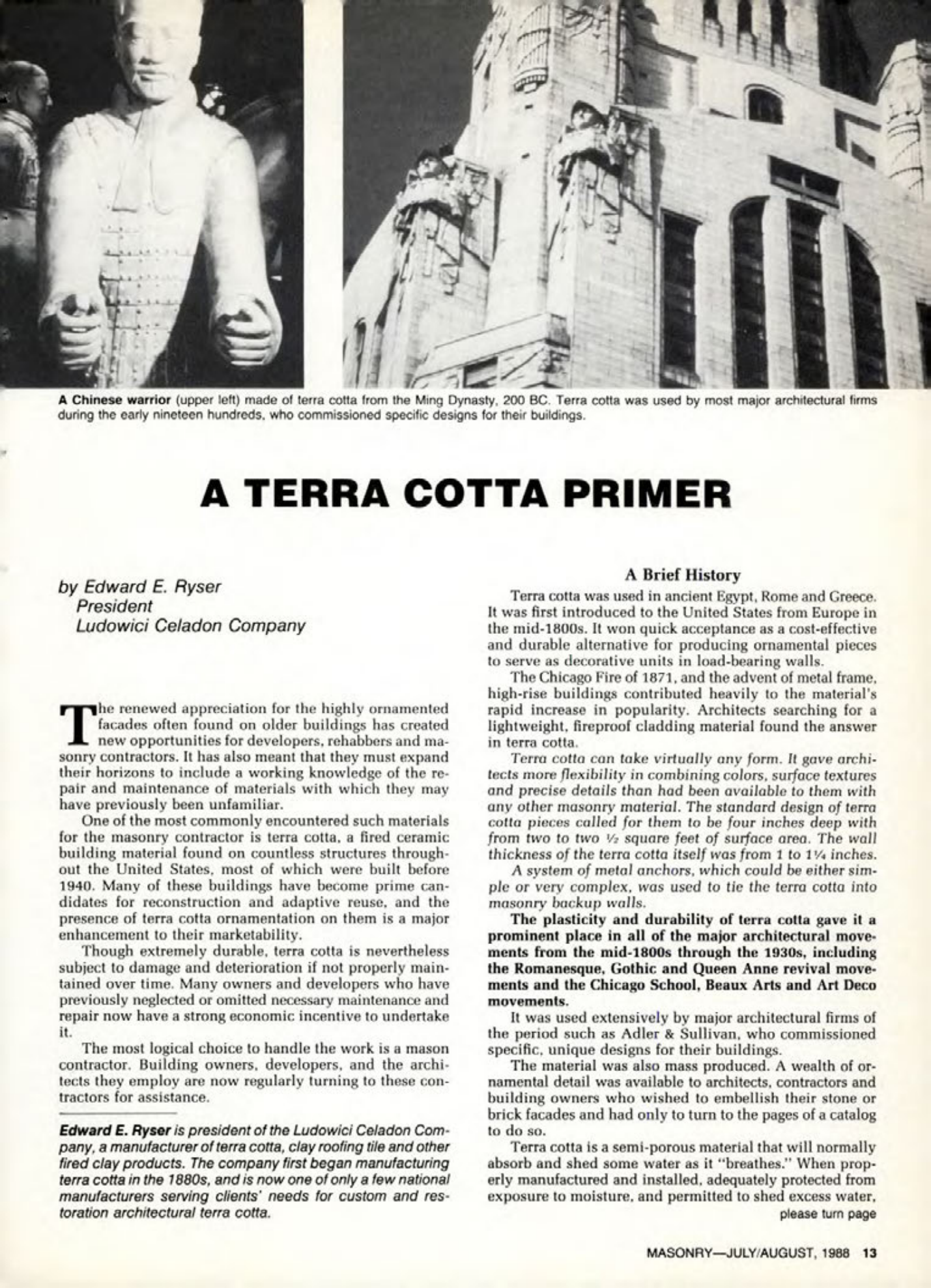 Masonry Magazine August 1988 Page. 13