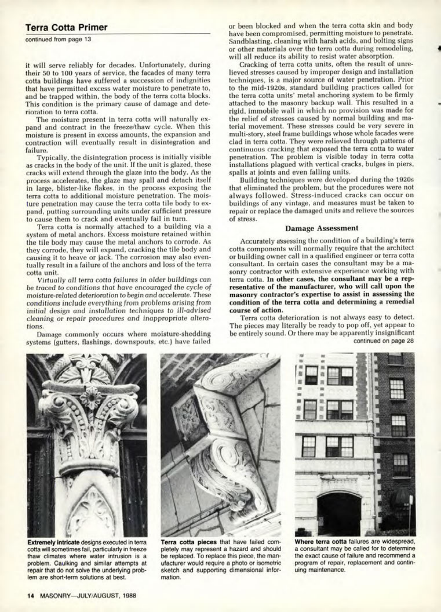 Masonry Magazine August 1988 Page. 14