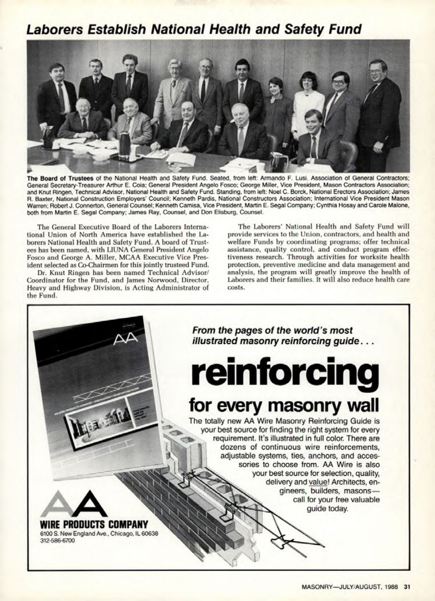Masonry Magazine August 1988 Page. 31