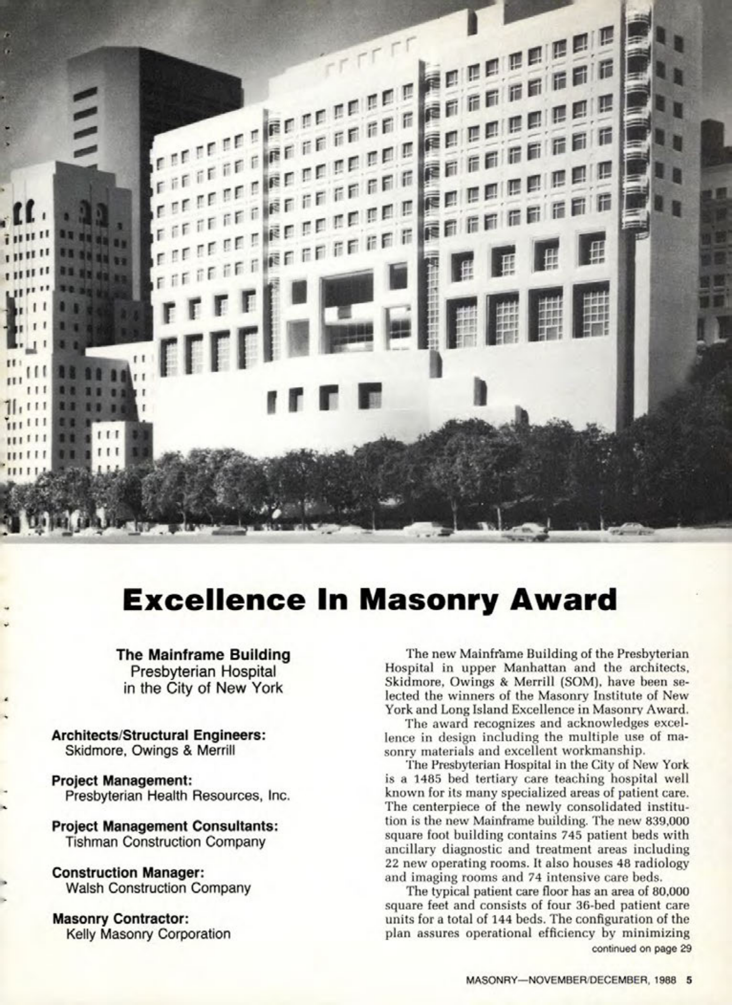 Masonry Magazine December 1988 Page. 5