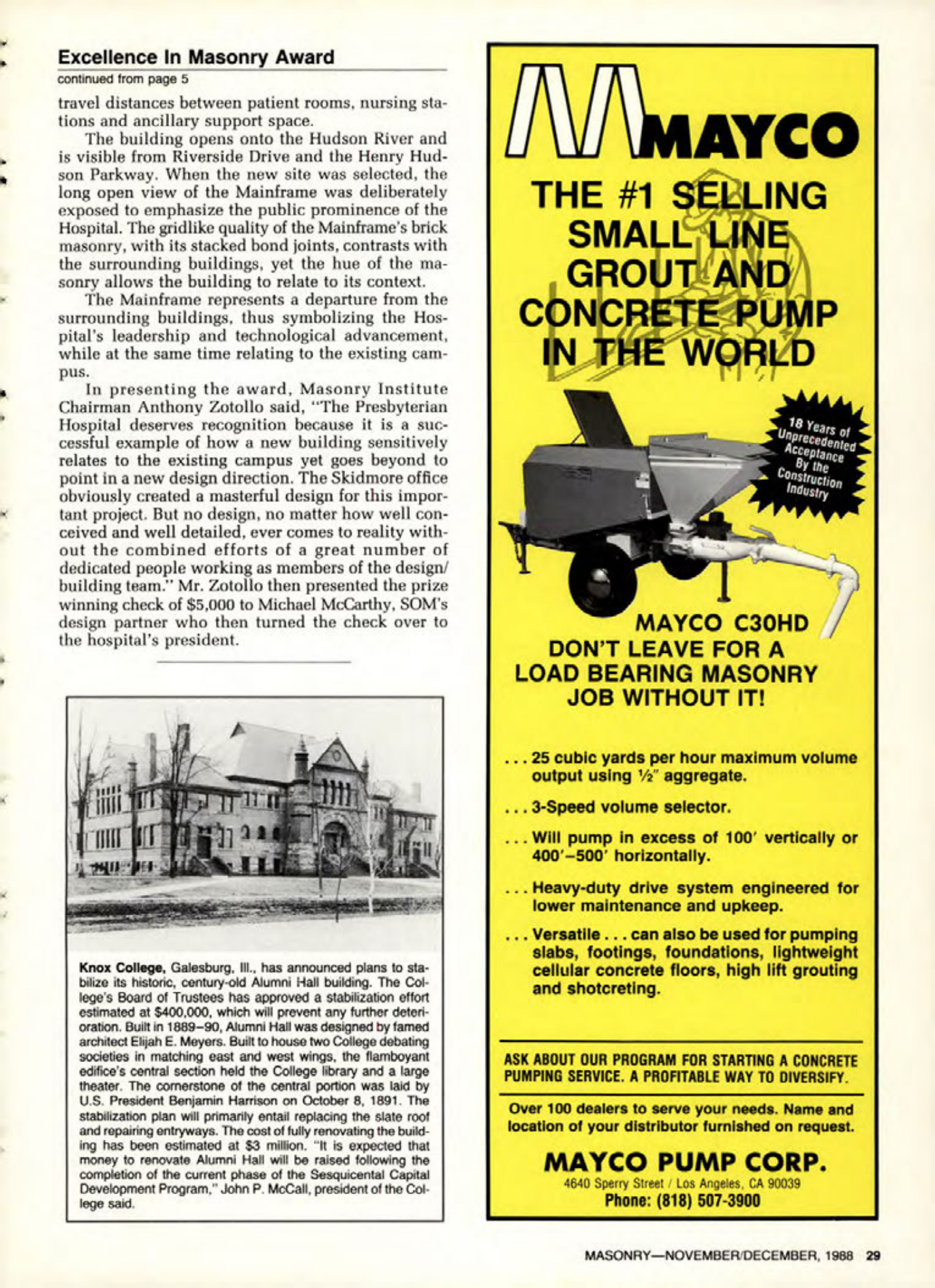Masonry Magazine December 1988 Page. 29