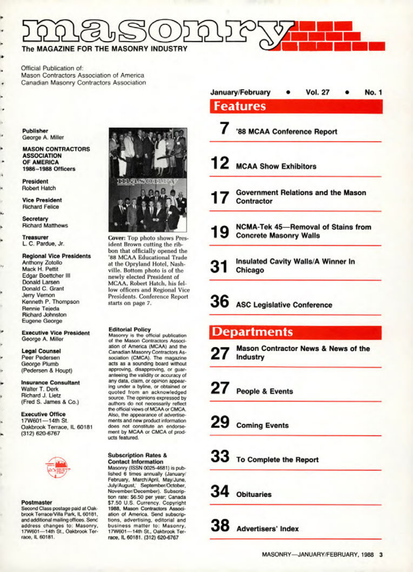 Masonry Magazine February 1988 Page. 3
