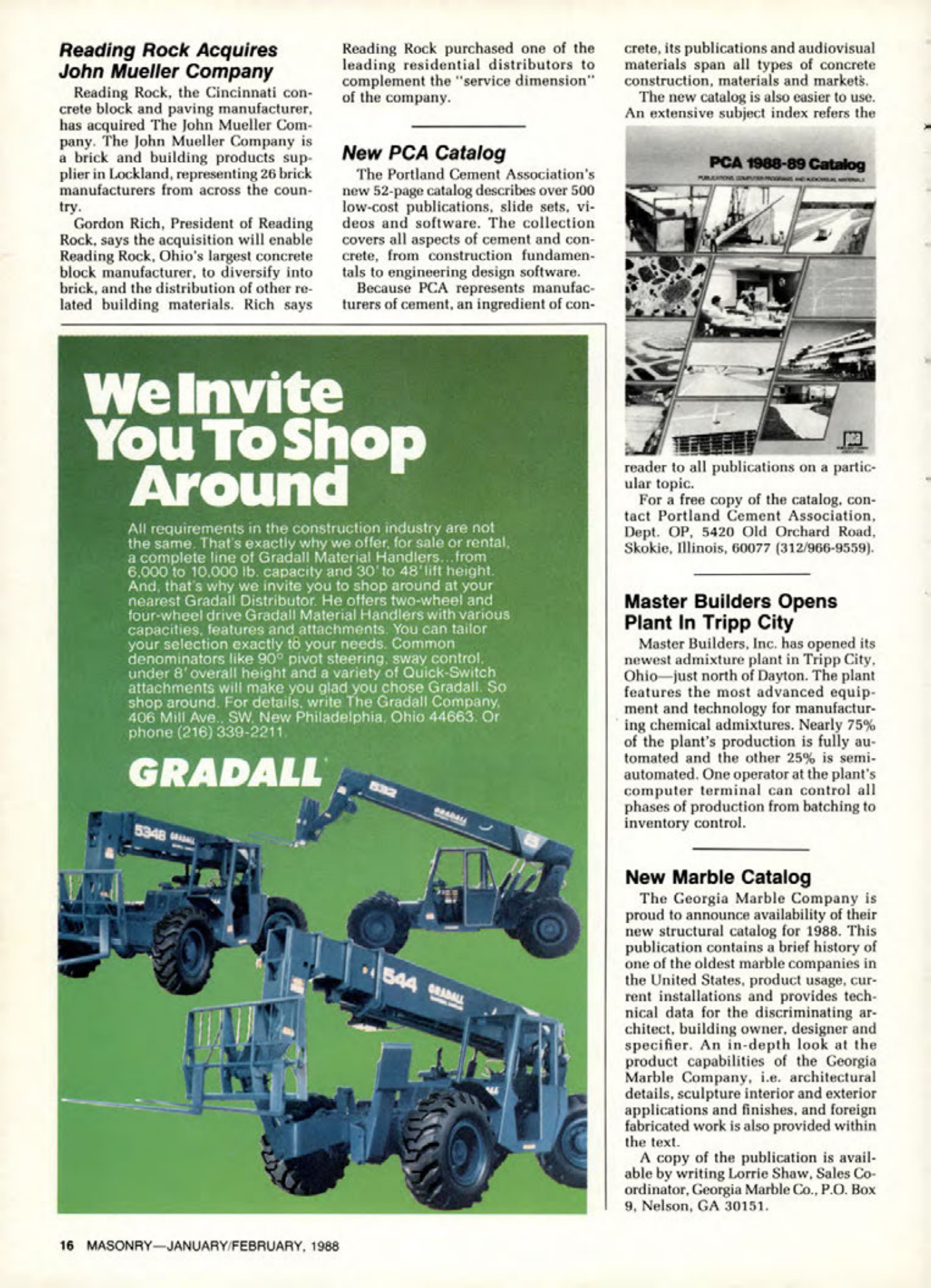 Masonry Magazine February 1988 Page. 16