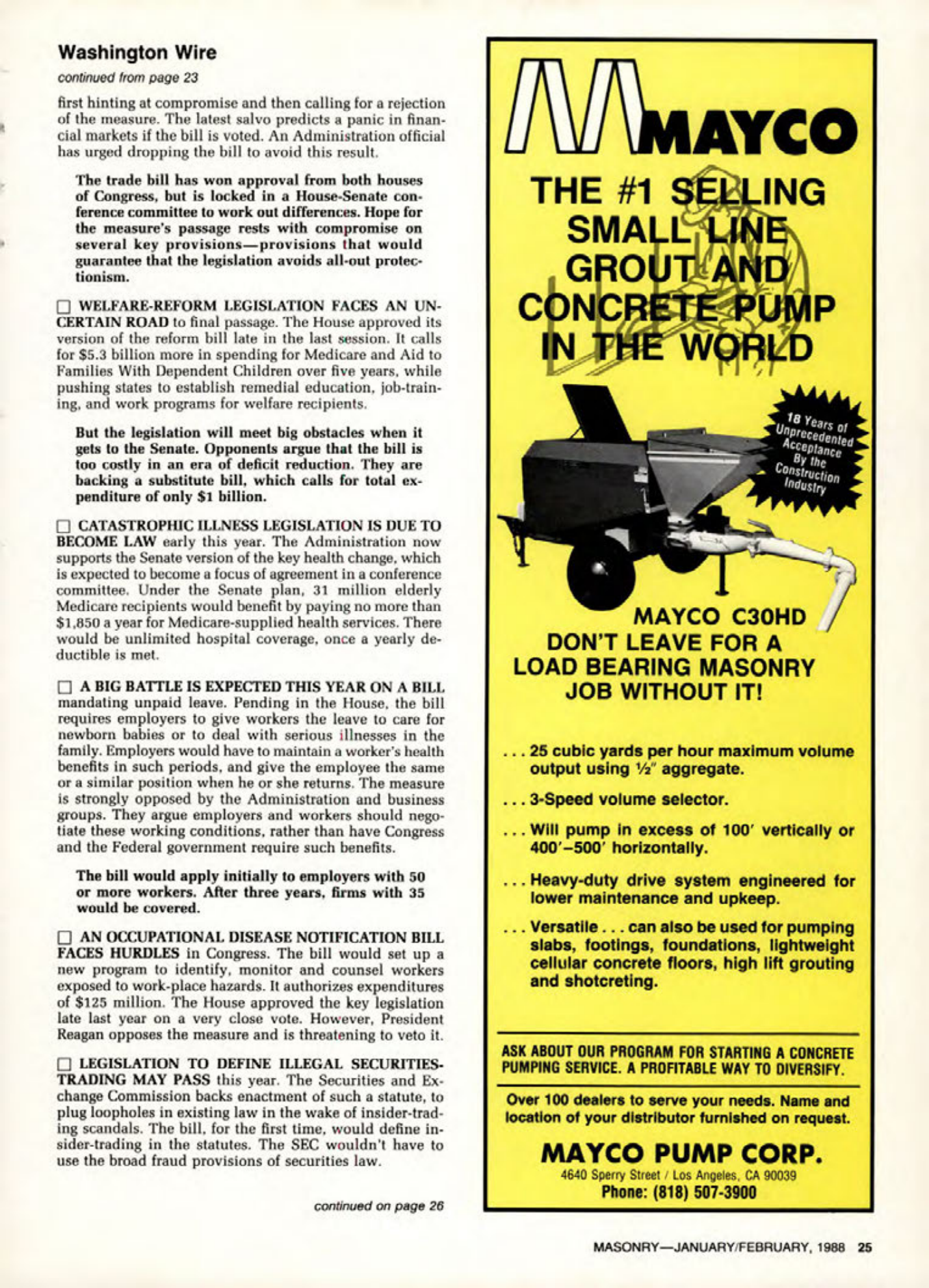 Masonry Magazine February 1988 Page. 25