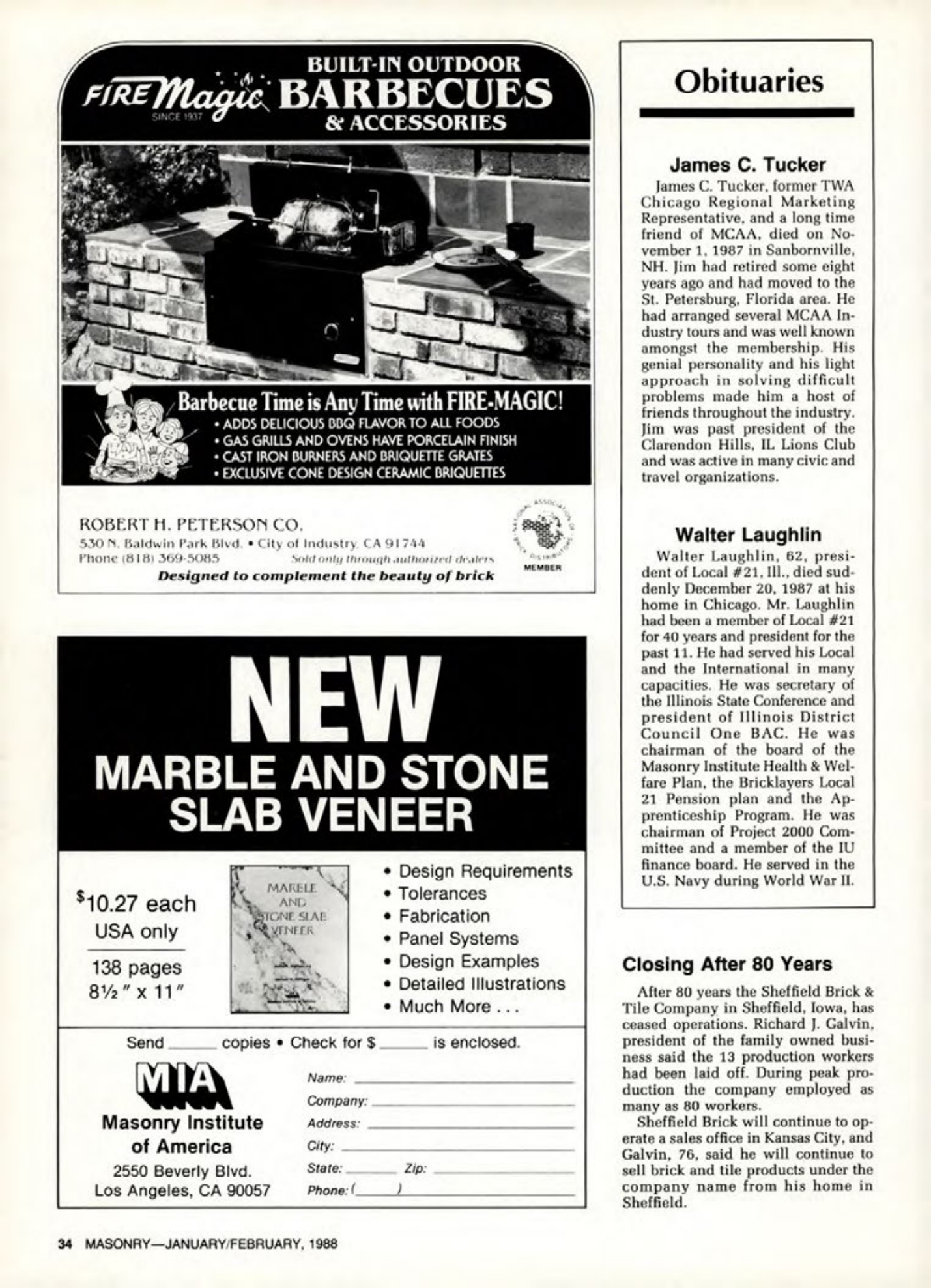 Masonry Magazine February 1988 Page. 34