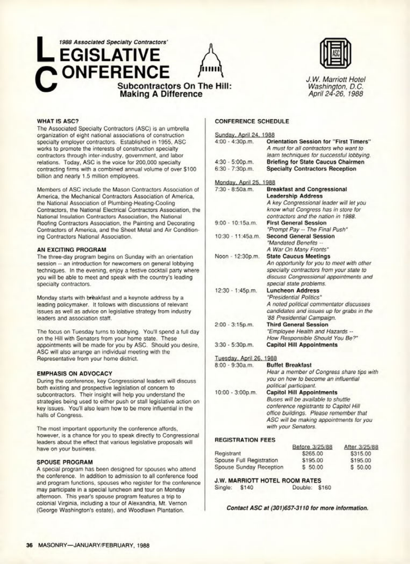 Masonry Magazine February 1988 Page. 36