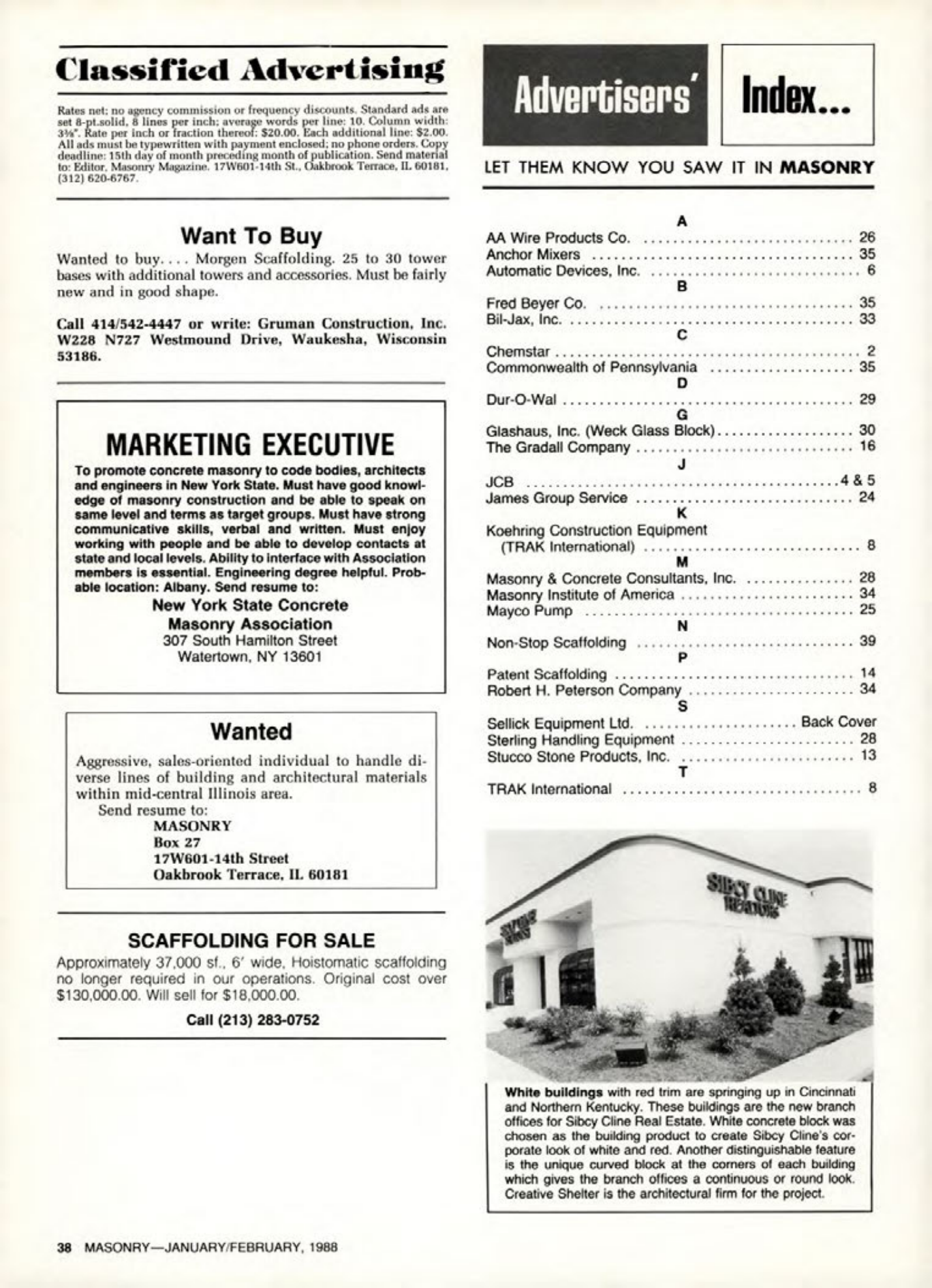 Masonry Magazine February 1988 Page. 38
