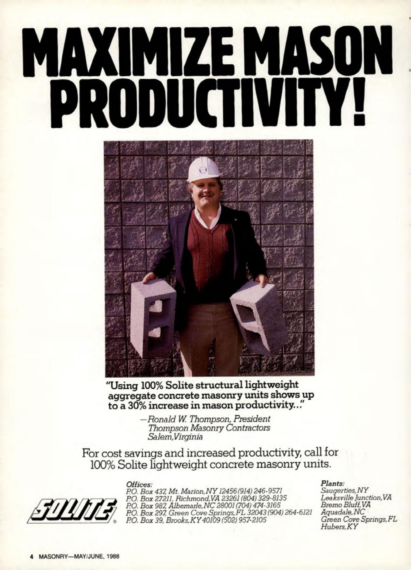 Masonry Magazine June 1988 Page. 4