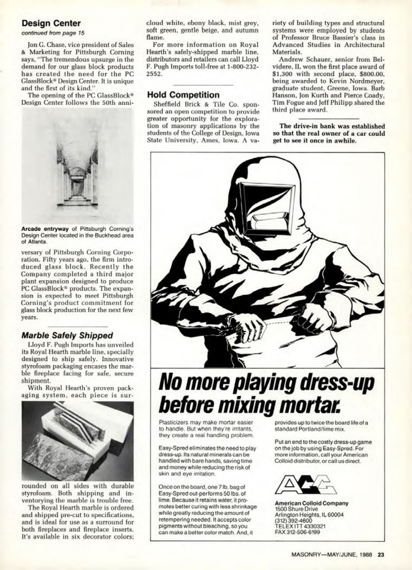 Masonry Magazine June 1988 Page. 23