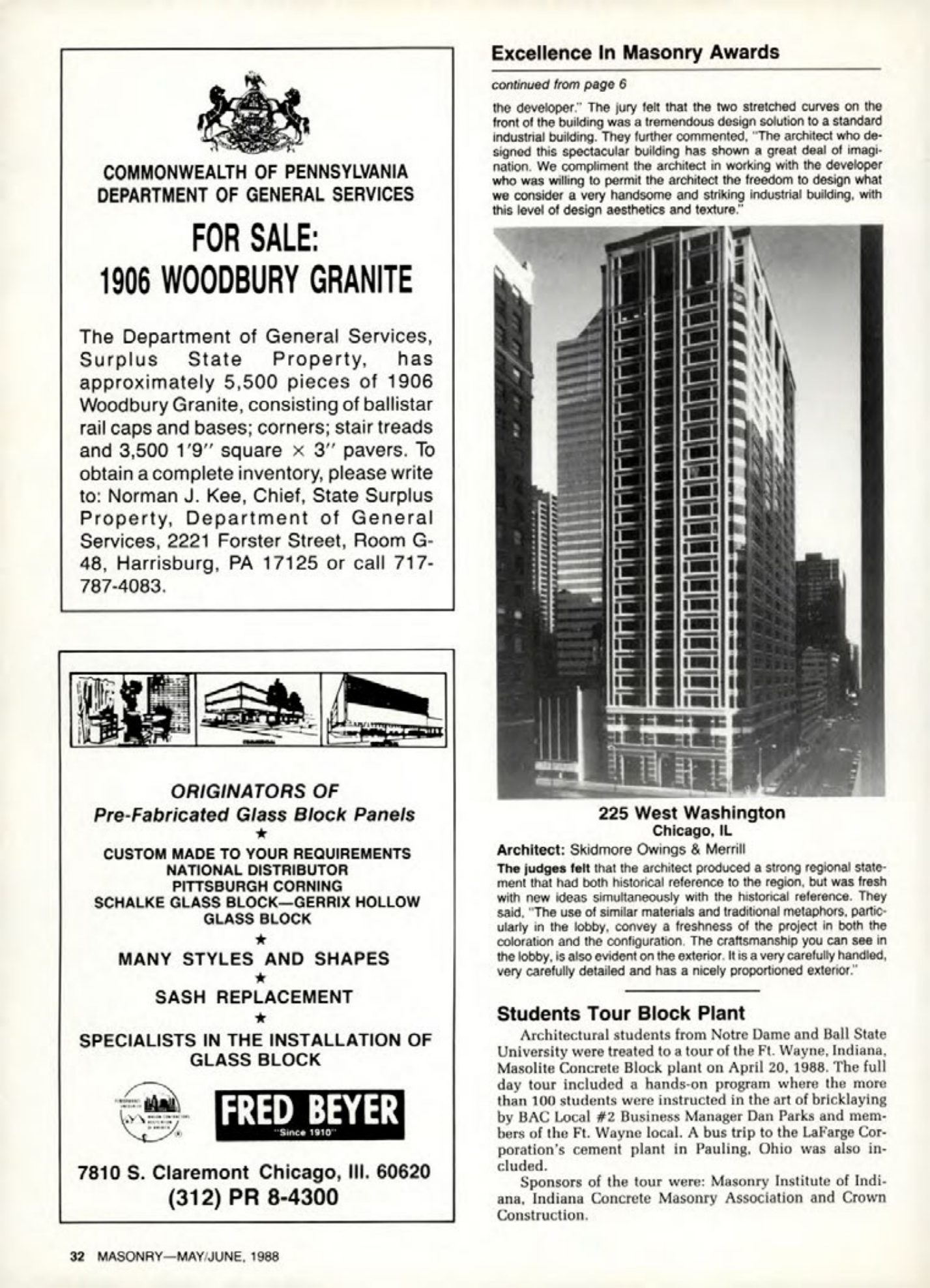 Masonry Magazine June 1988 Page. 32