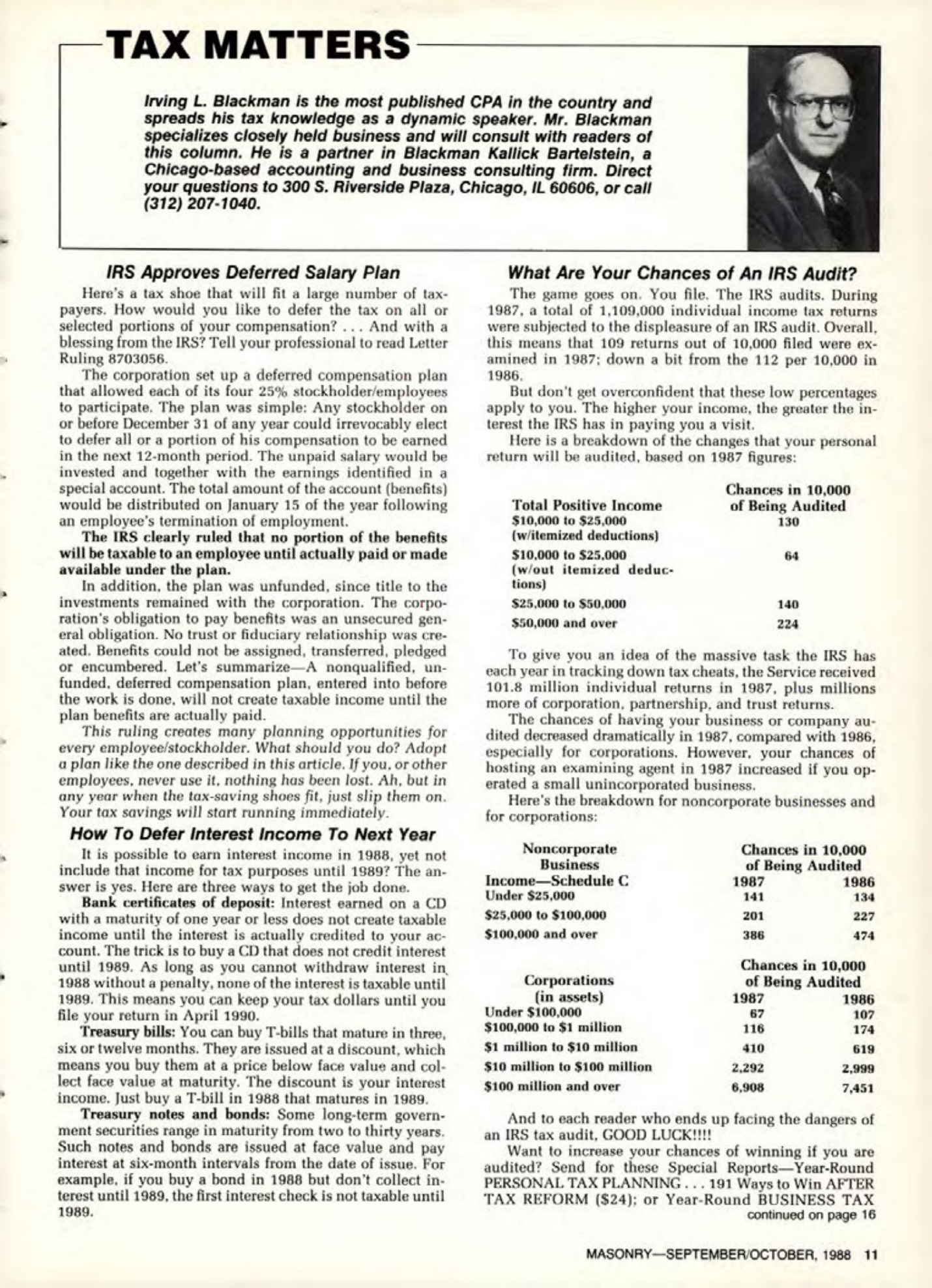 Masonry Magazine October 1988 Page. 11