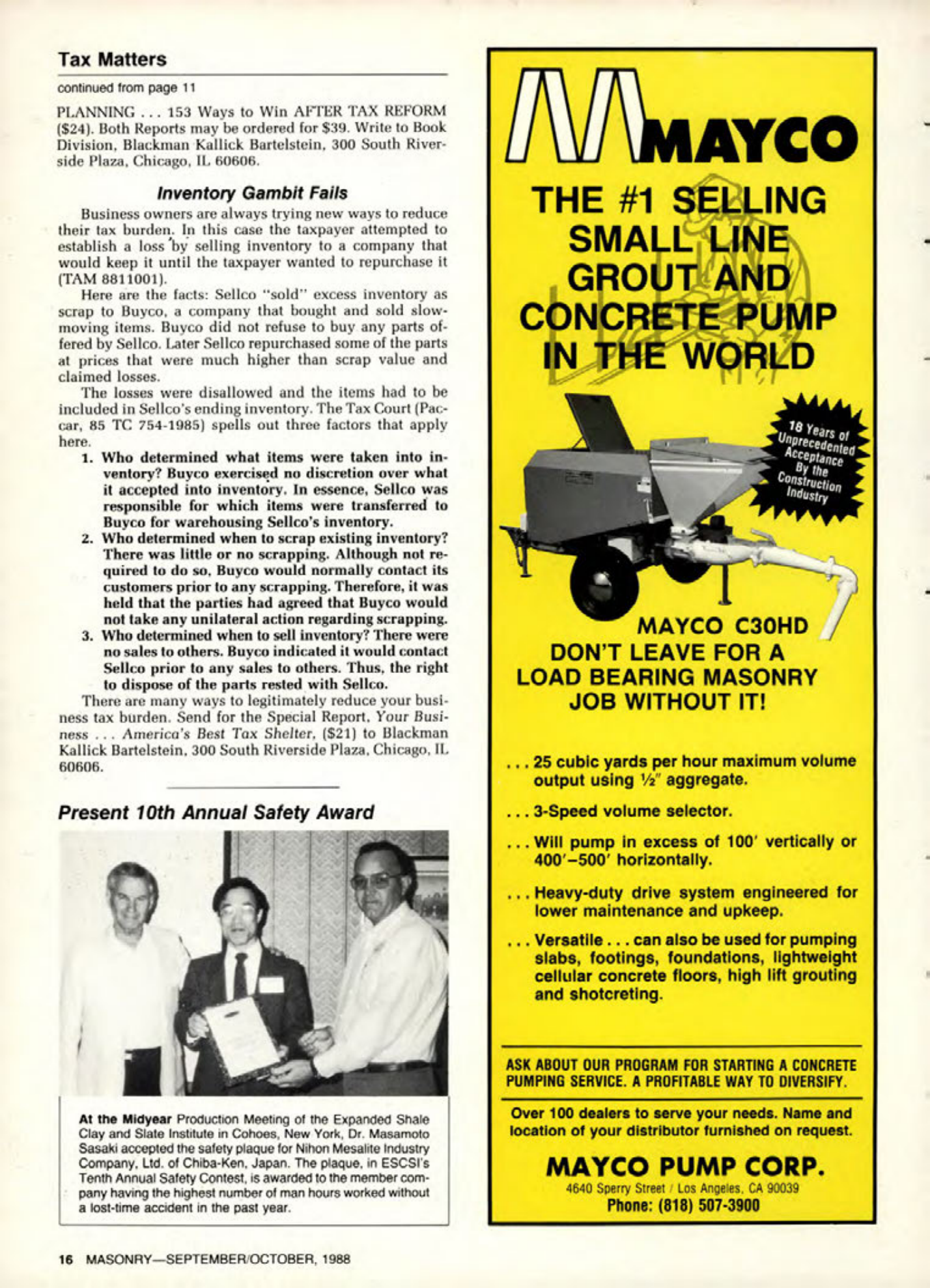 Masonry Magazine October 1988 Page. 16