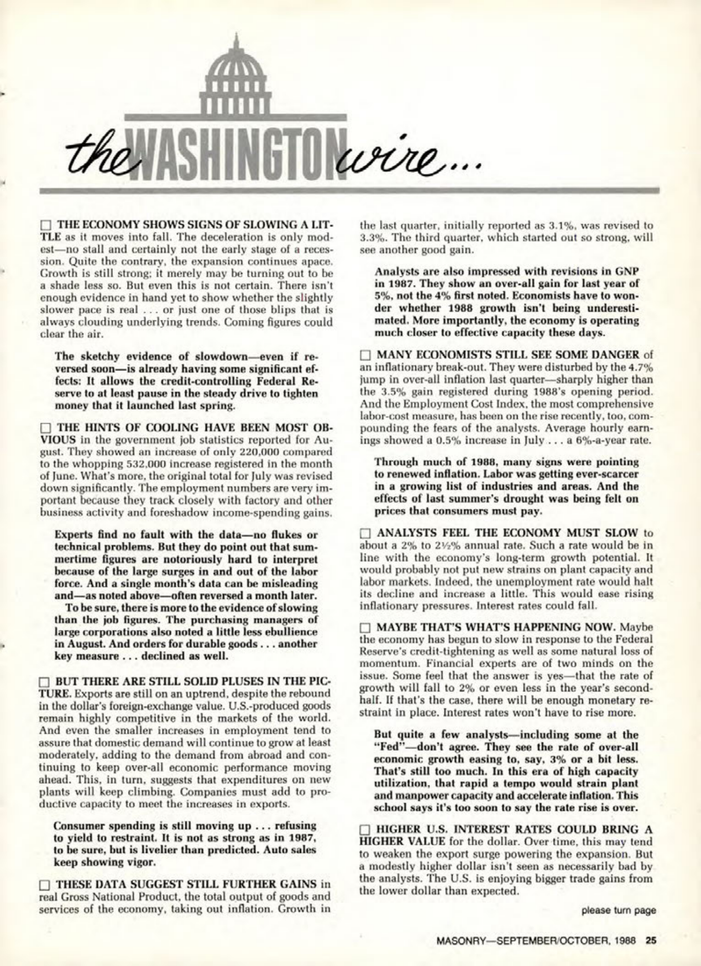 Masonry Magazine October 1988 Page. 25