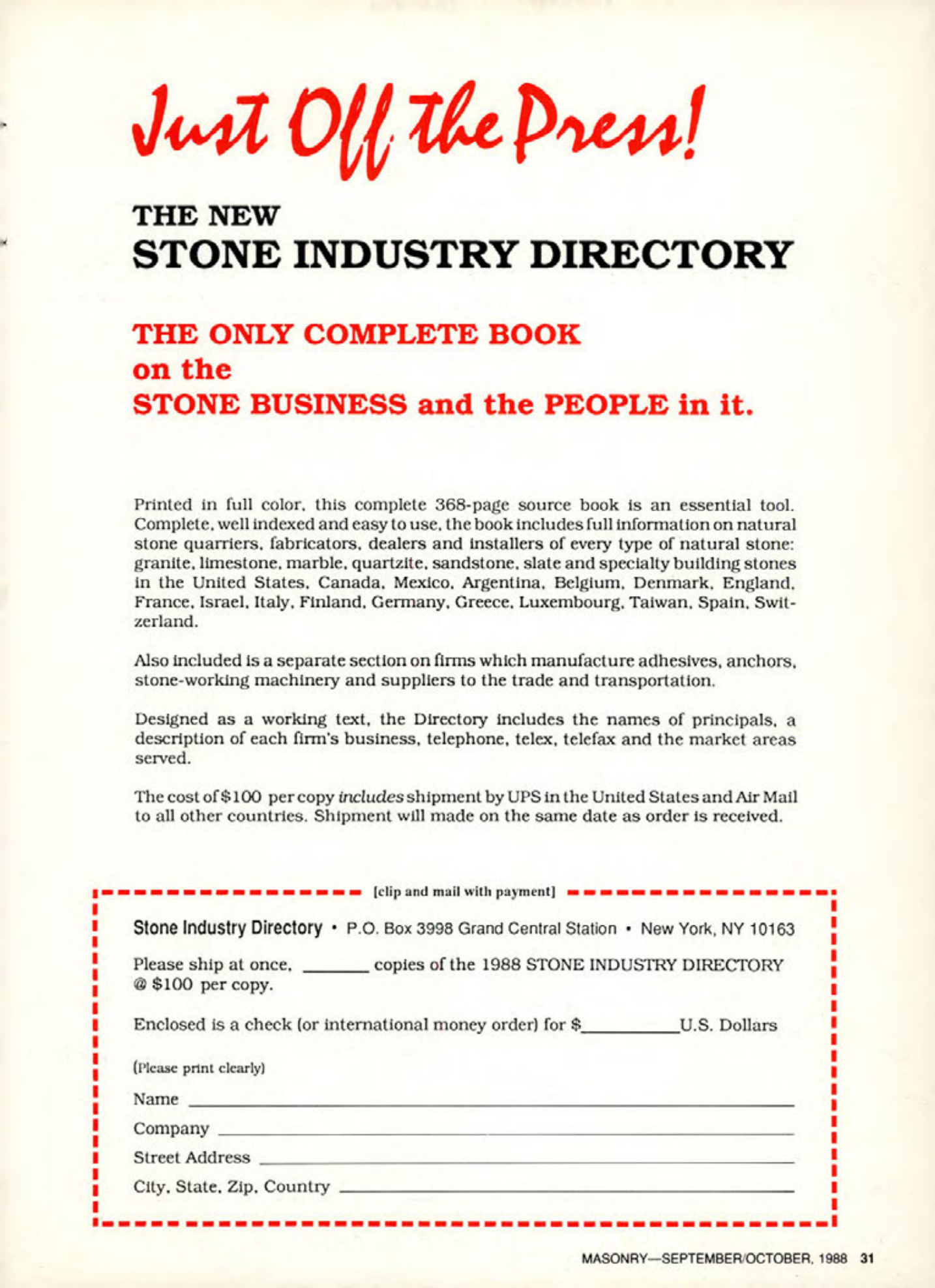 Masonry Magazine October 1988 Page. 31