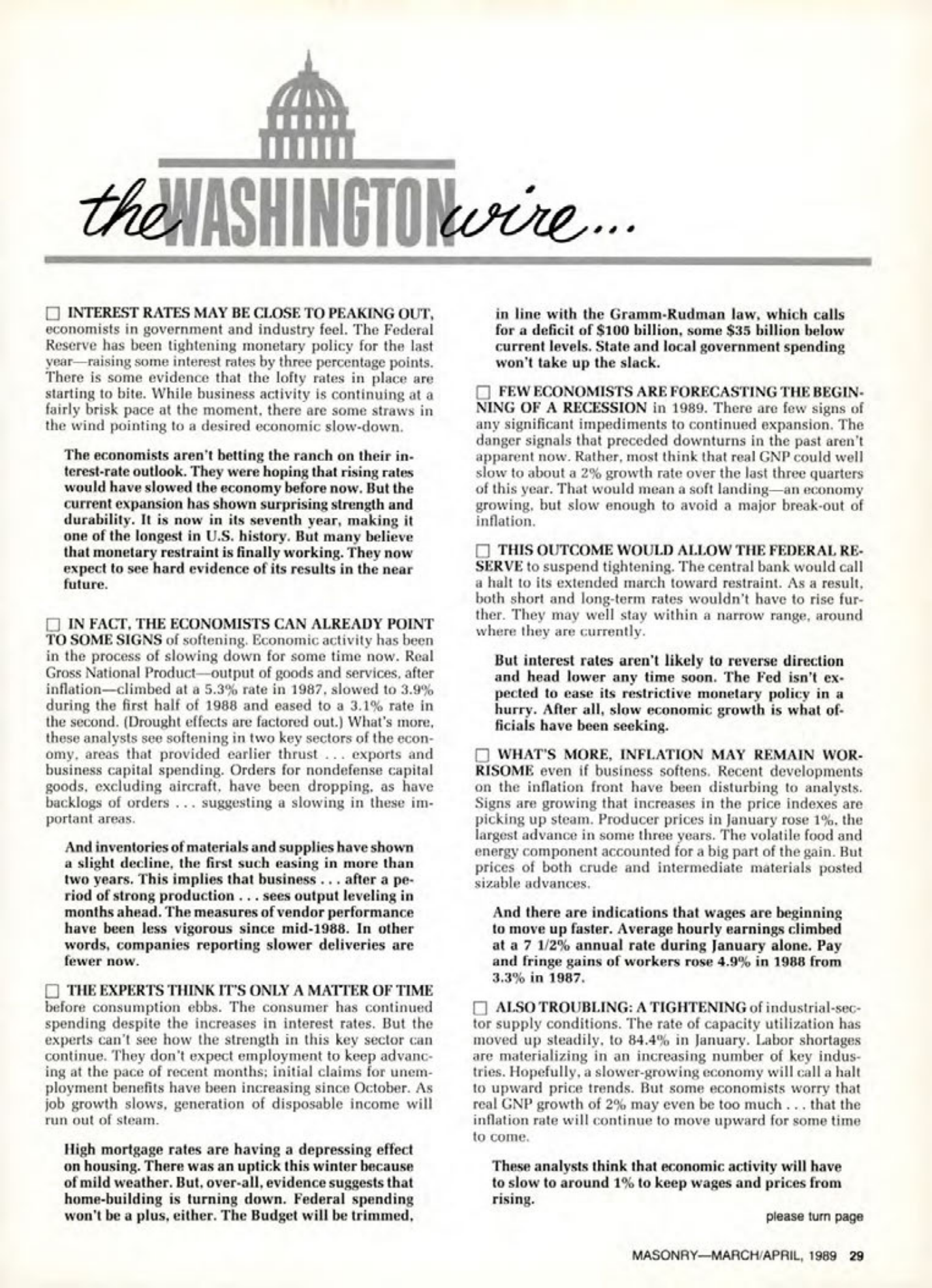 Masonry Magazine April 1989 Page. 29