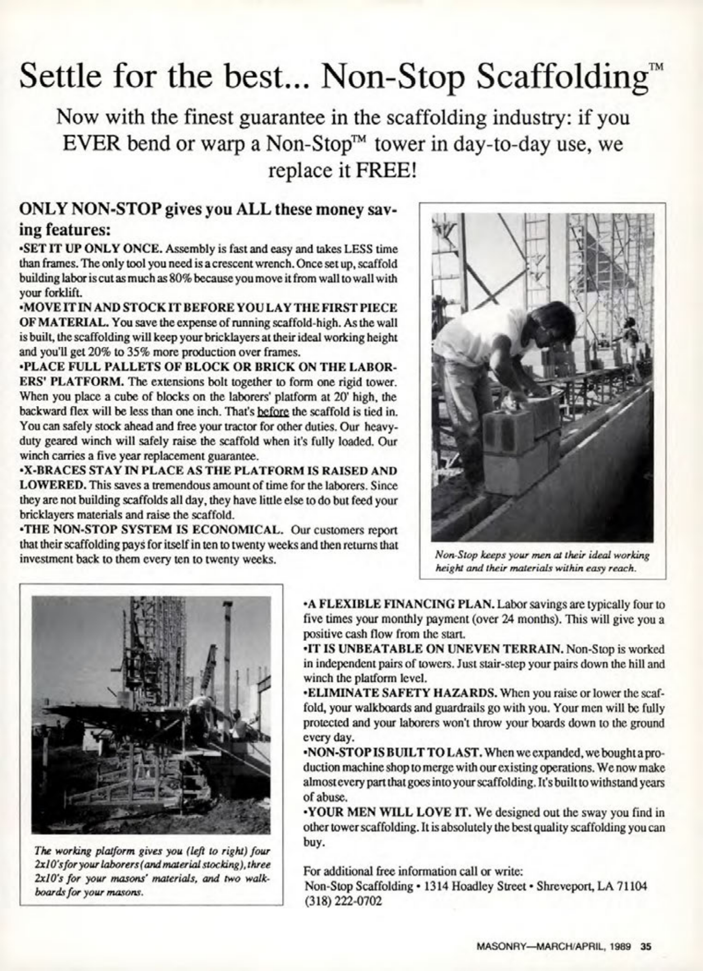 Masonry Magazine April 1989 Page. 35