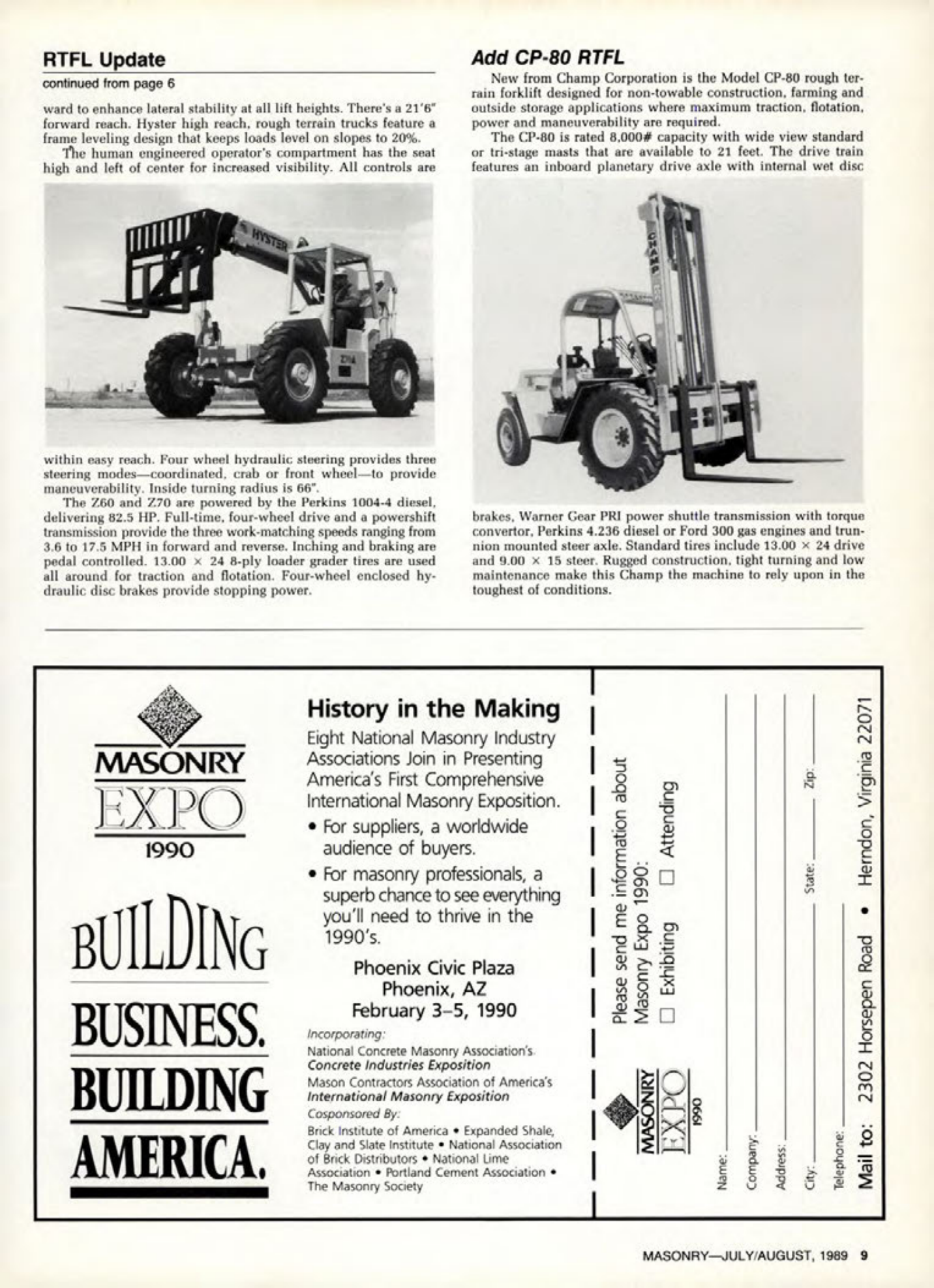 Masonry Magazine August 1989 Page. 9