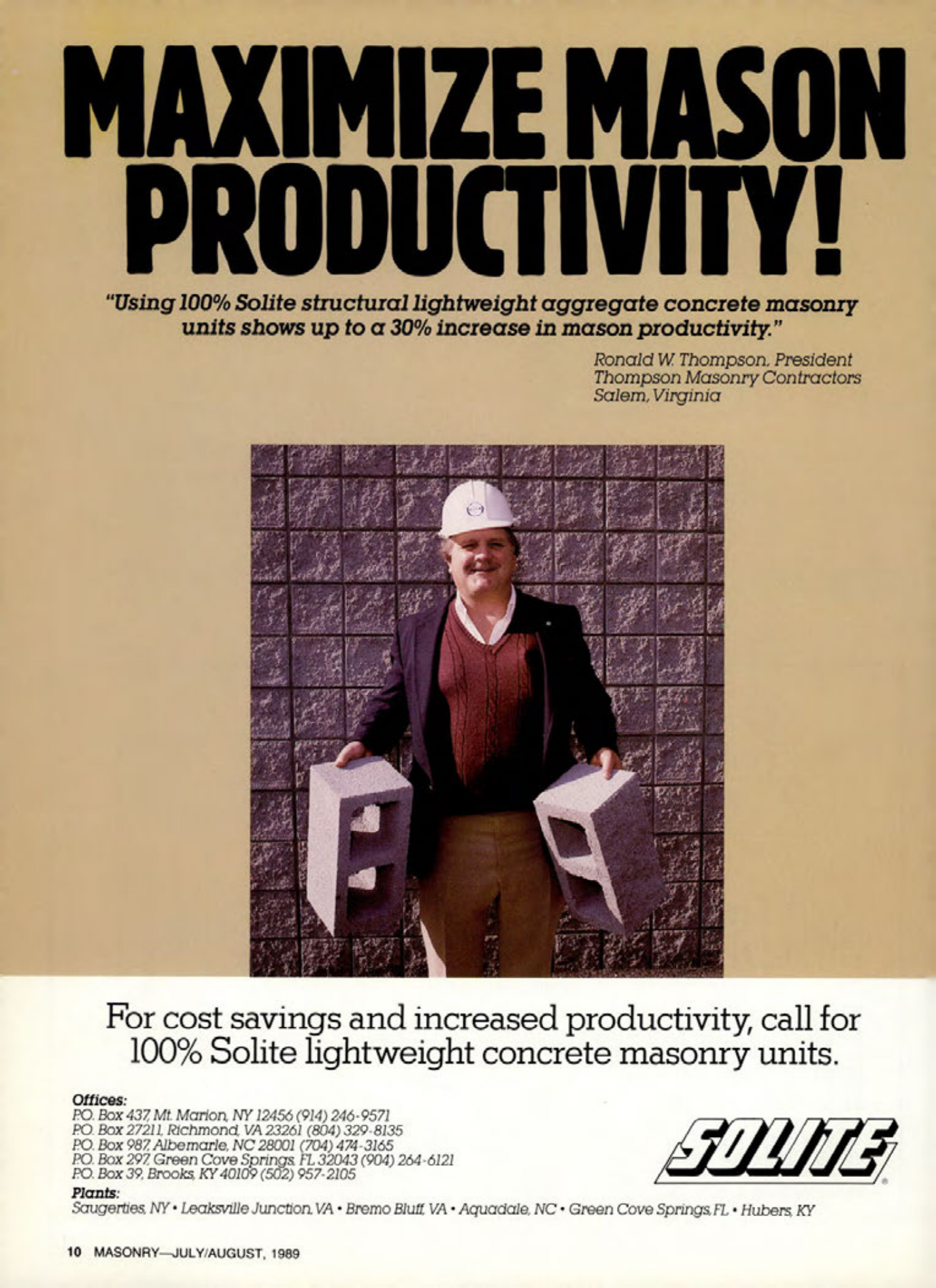Masonry Magazine August 1989 Page. 10